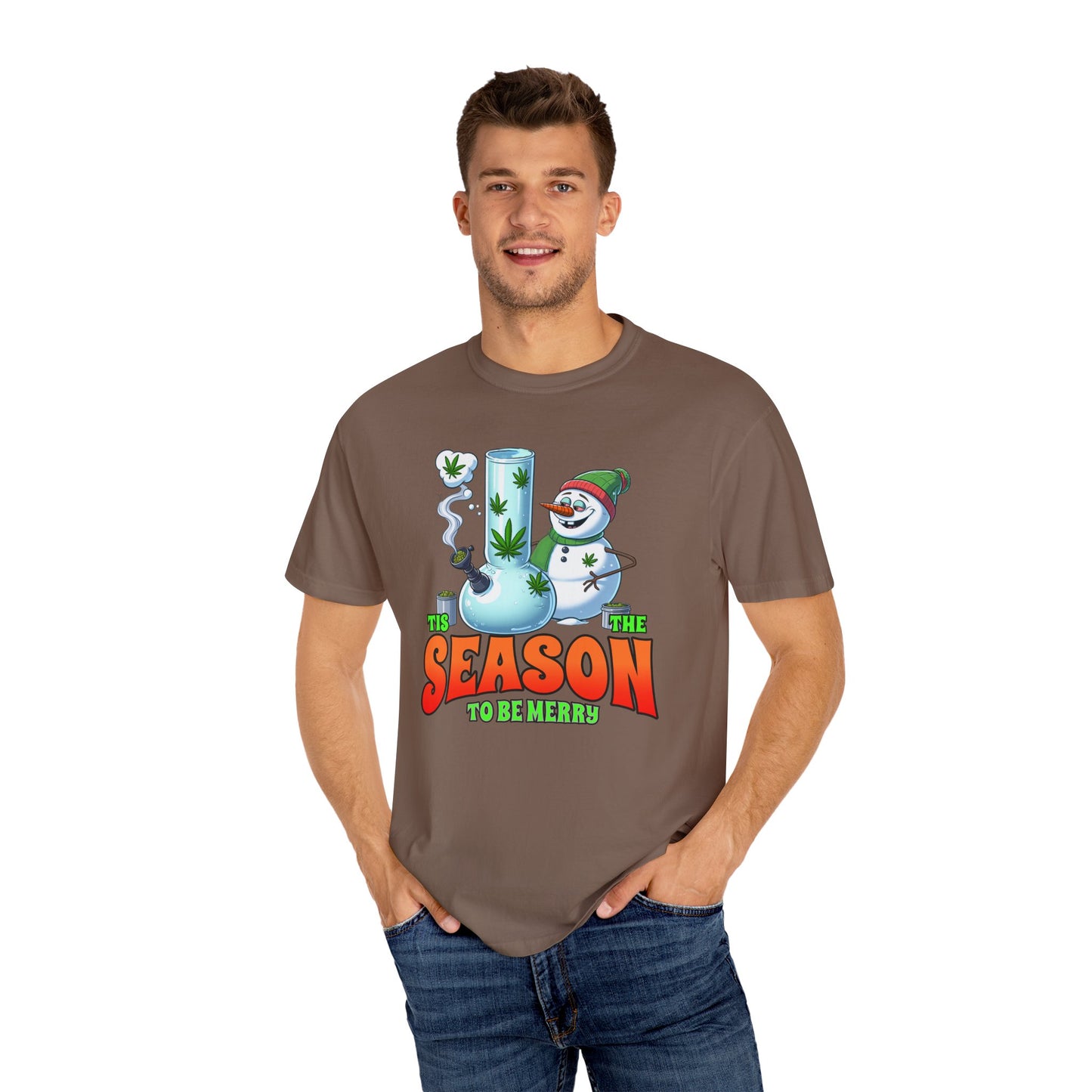 Holiday Cannabis Fun T-Shirt | Merry Season Tee, Unisex Gift, Party Apparel, 420 Friendly, Winter Social Wear