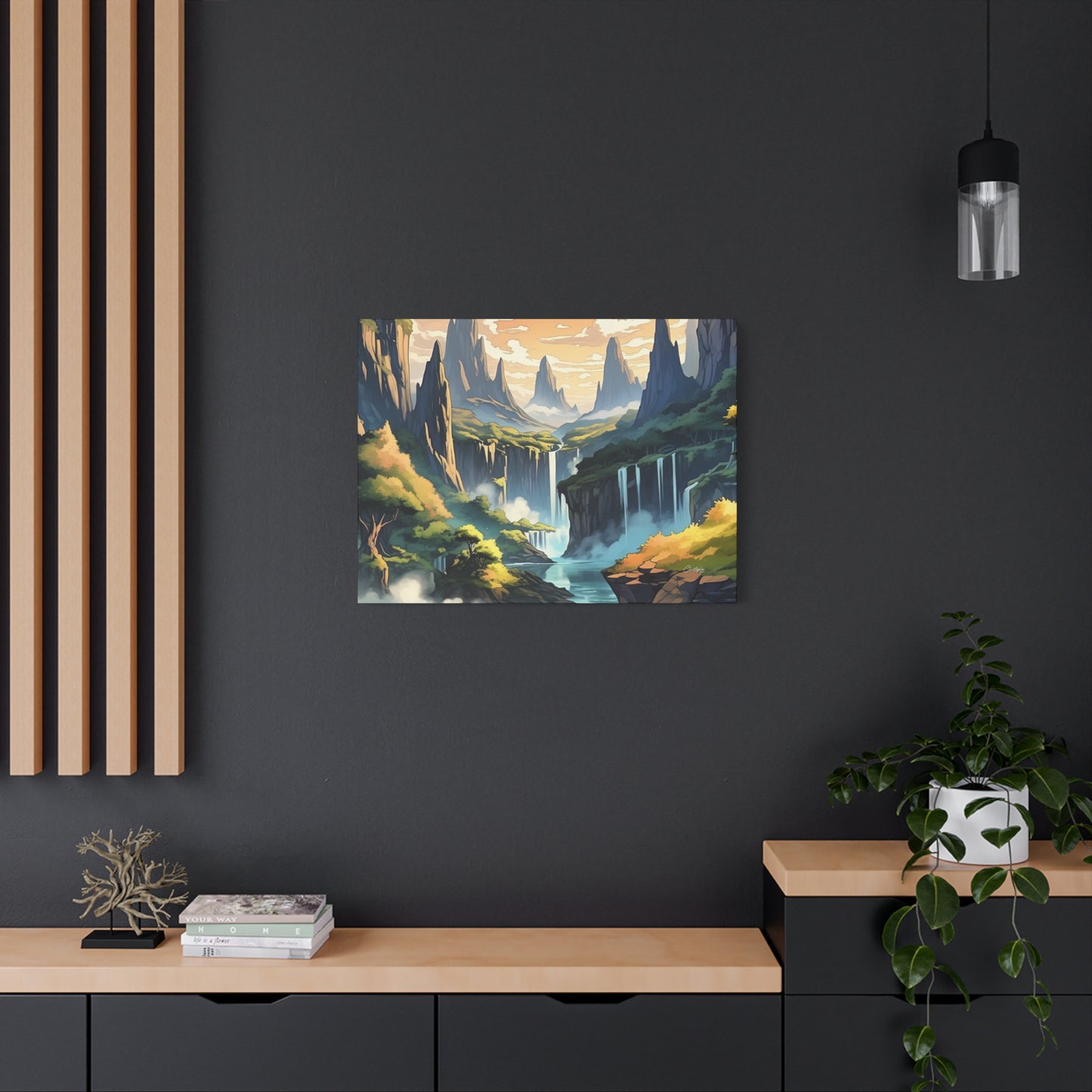 Serene Landscape Canvas Wall Art, Nature Home Decor, Tranquil Living Room Accent, Gift for Nature Lovers, Gallery Wall Piece