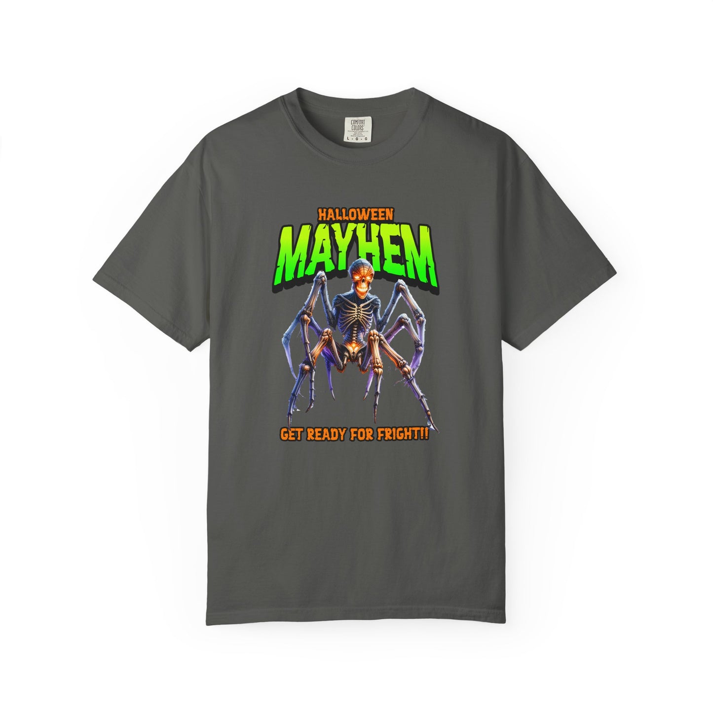 Halloween Mayhem Unisex T-Shirt, Spooky Tee for Men & Women, Perfect for Halloween Parties, Trick or Treat, Eerie Vibes, Unique Costume