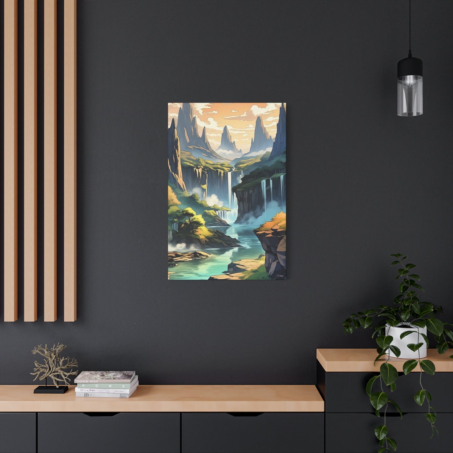 Serene Landscape Canvas Wall Art, Nature Home Decor, Tranquil Living Room Accent, Gift for Nature Lovers, Gallery Wall Piece