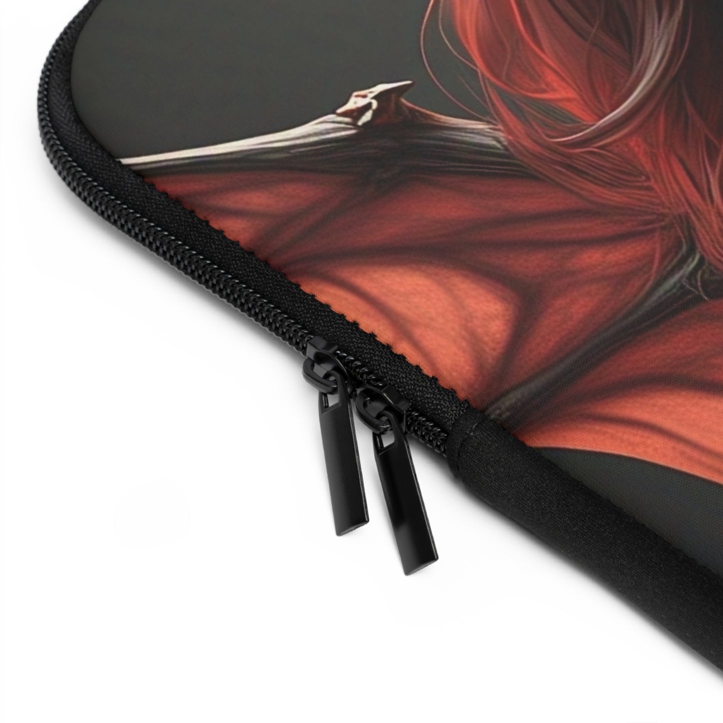 Gothic Fantasy Laptop Sleeve, Devil Girl Design, Stylish Tech Accessory, Gift for Gamers, Unique Computer Case, Occult Aesthetic