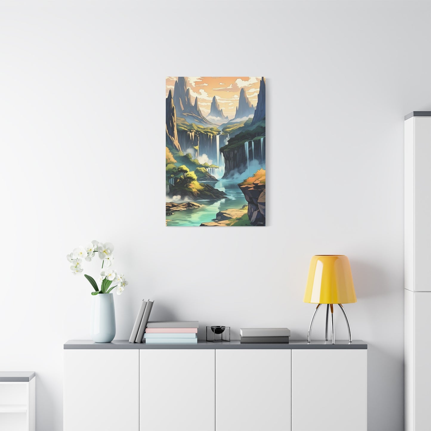 Serene Landscape Canvas Wall Art, Nature Home Decor, Tranquil Living Room Accent, Gift for Nature Lovers, Gallery Wall Piece