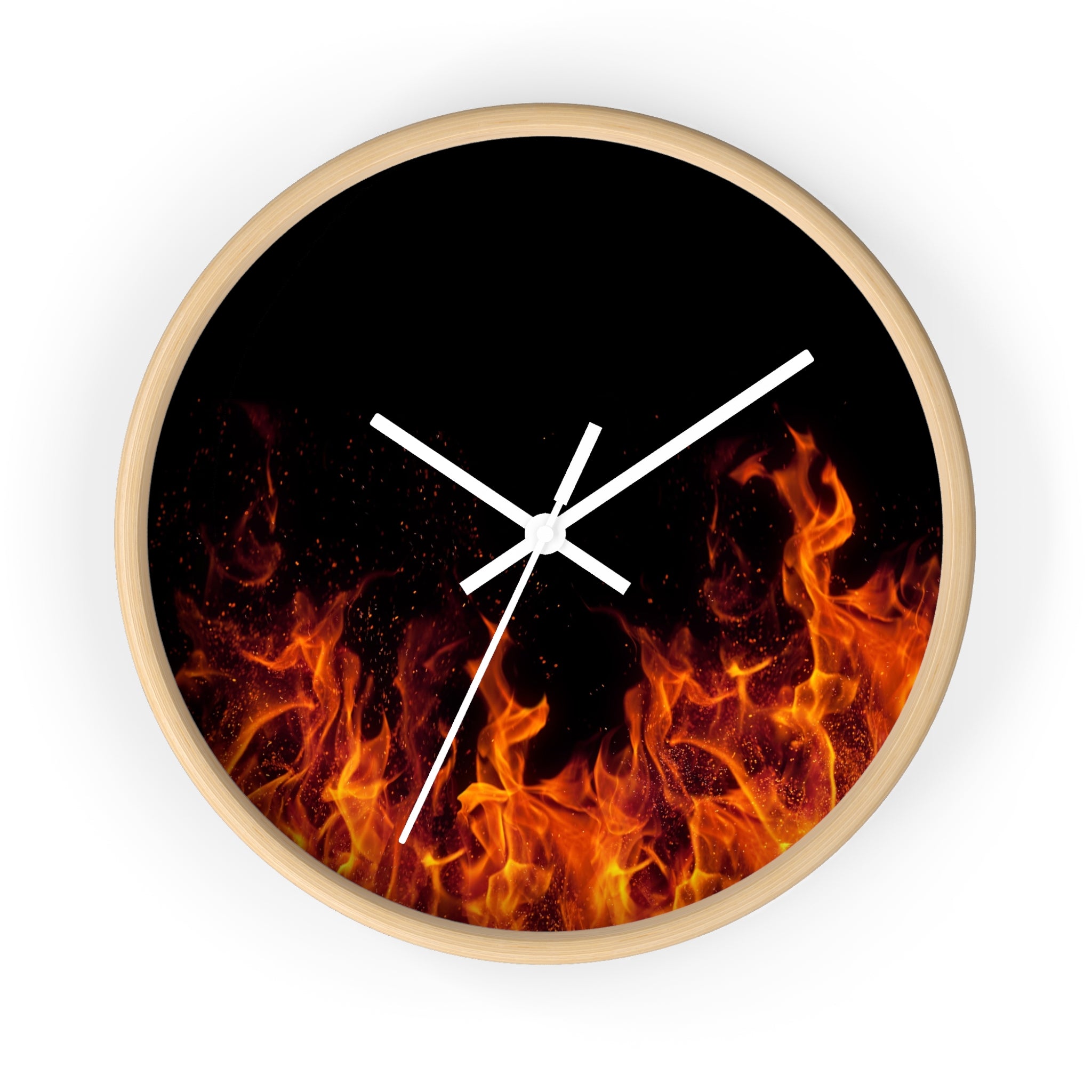 Fiery Flame Wall Clock | Home Decor, Gift for Him, Modern Art, Unique Timepiece, Burning Inspiration