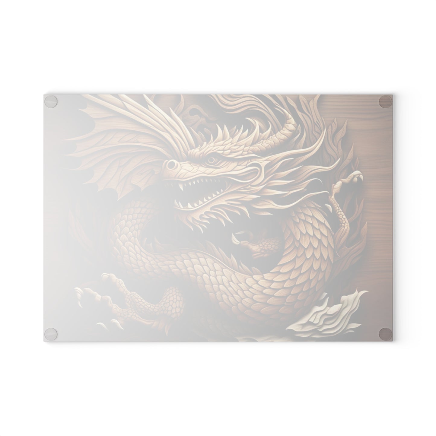 Dragon Art Glass Cutting Board, Decorative Kitchen Accessory, Unique Gift for Chefs, Home Decor, Housewarming Present