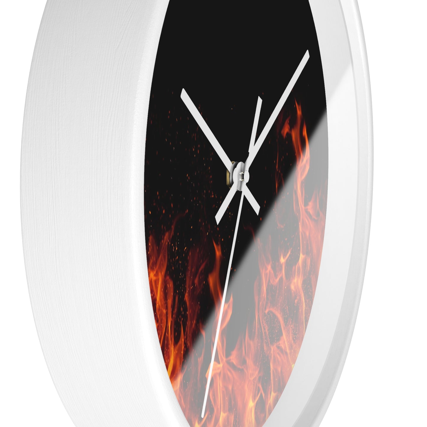Fiery Flame Wall Clock | Home Decor, Gift for Him, Modern Art, Unique Timepiece, Burning Inspiration