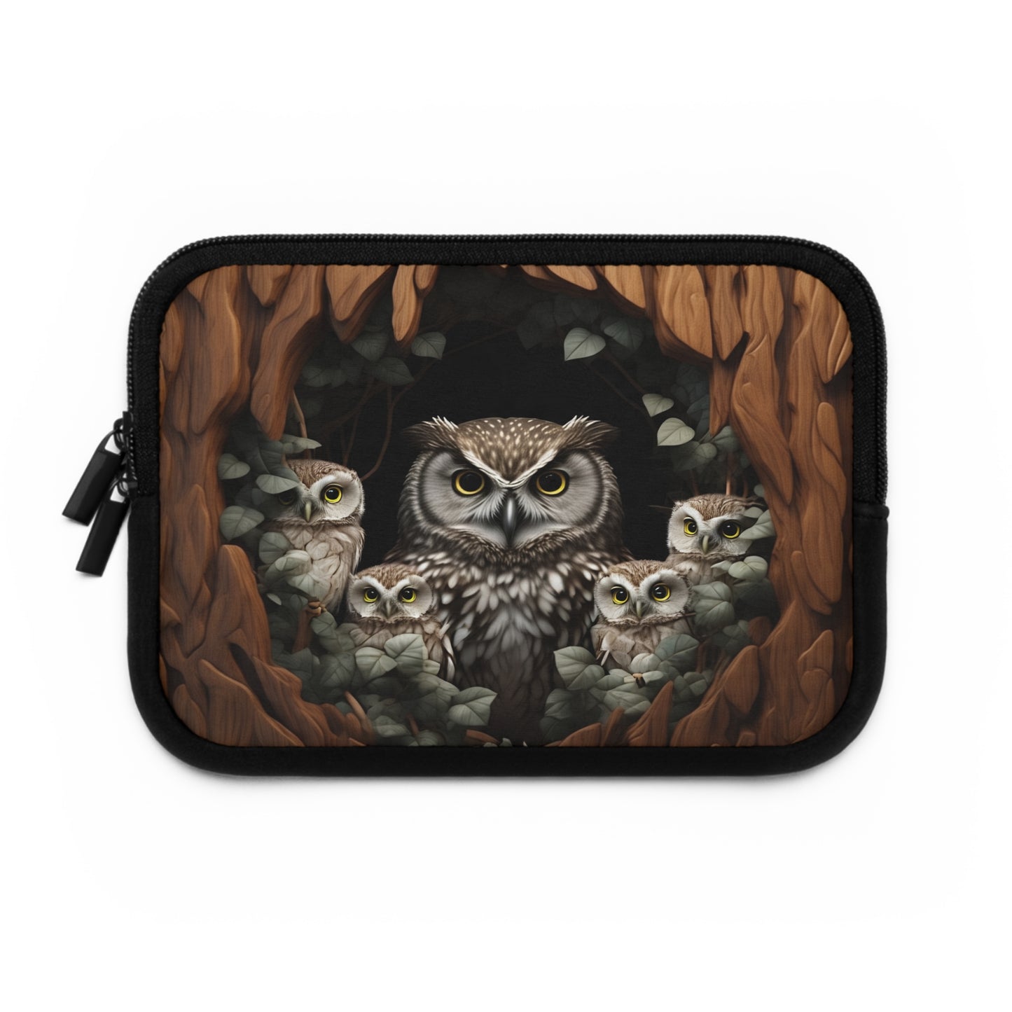 Owl-Themed Laptop Sleeve, Cute Owl Sleeve, Owl Laptop Case, Geeky Tech Accessory, Nature Lover Gift, Cozy Owl Design