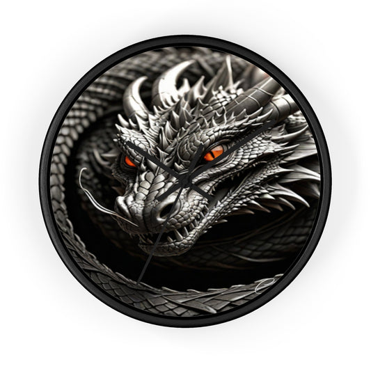 Majestic Dragon Wall Clock - Fantasy Home Decor, Unique Gift for Dragon Lovers, Gothic Clock, Medieval Wall Art, Fantasy Decor