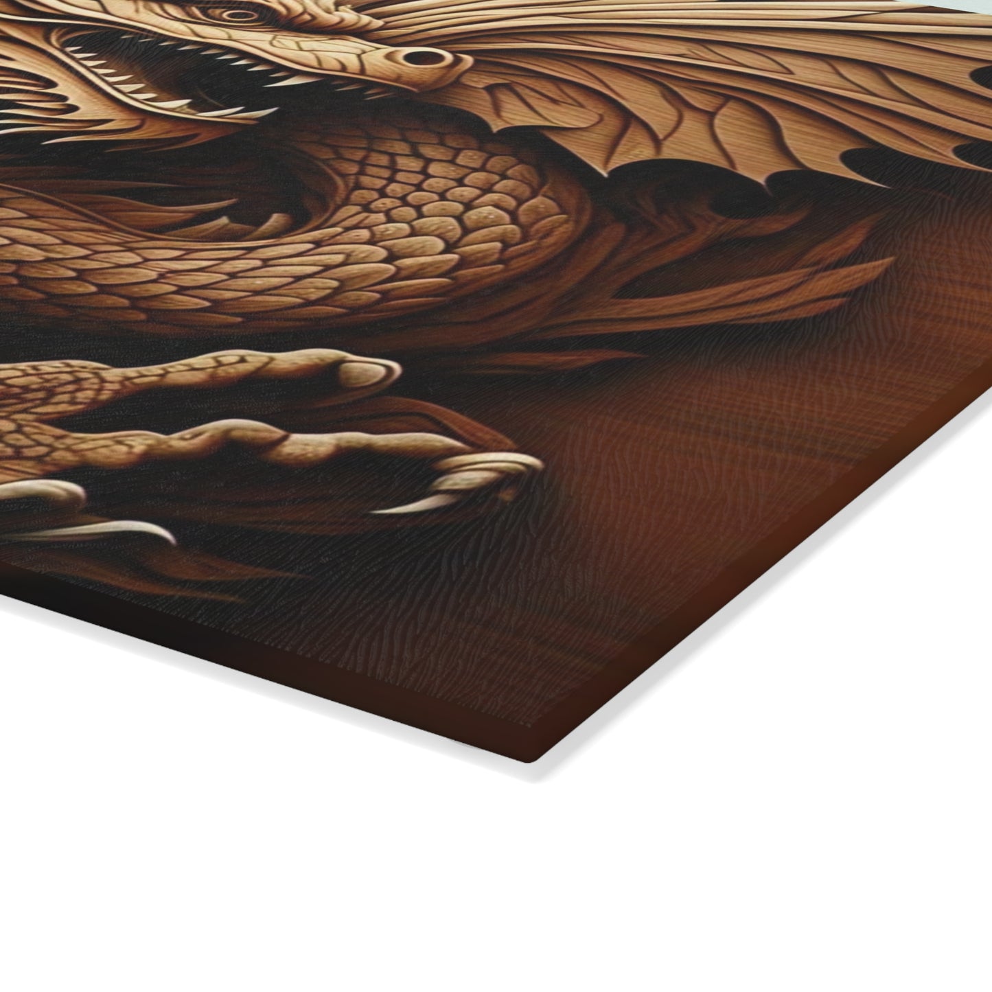 Dragon Art Glass Cutting Board, Decorative Kitchen Accessory, Unique Gift for Chefs, Home Decor, Housewarming Present