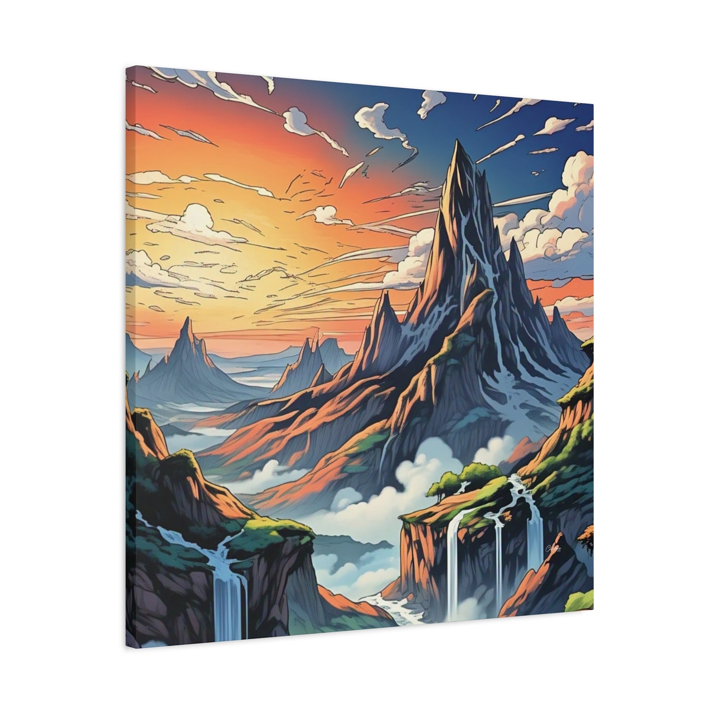 Stretched Canvas Art Print, Mountain Sunrise Landscape Decor, Wall Art for Home, Gift for Nature Lovers, Perfect for Living Room, [...]