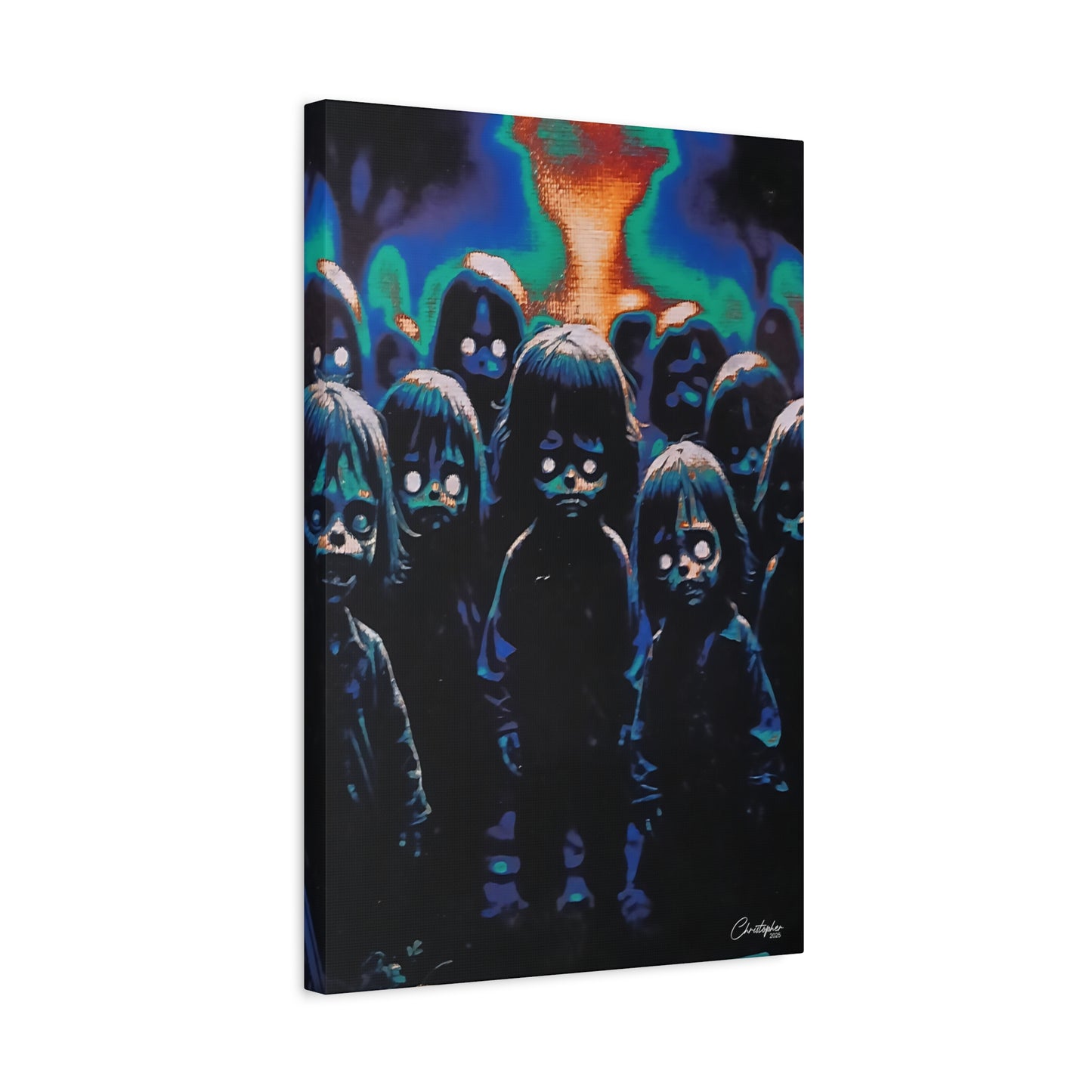 Original Laser Engraved Art, Full Wrapped Edges, Matte Canvas, Stretched, 1.25"