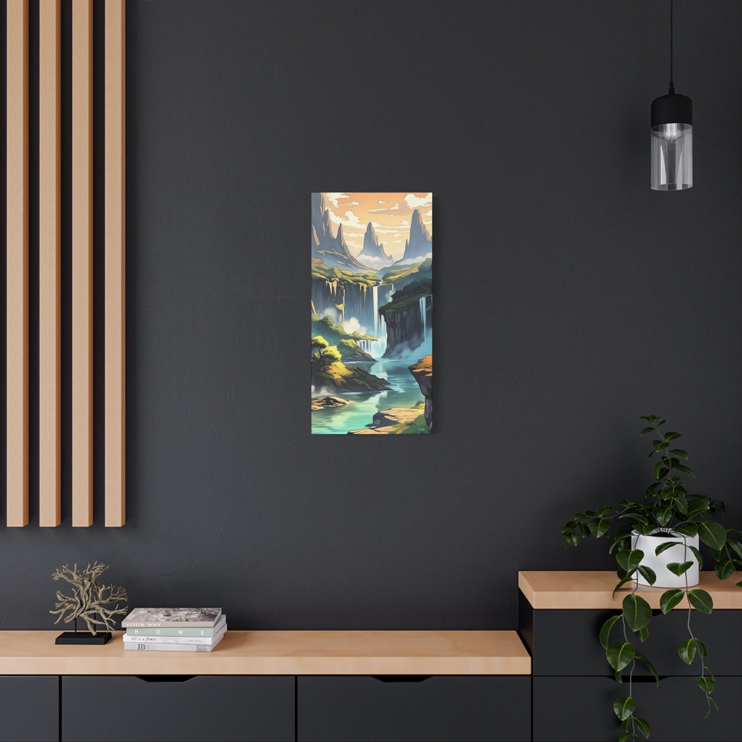 Serene Landscape Canvas Wall Art, Nature Home Decor, Tranquil Living Room Accent, Gift for Nature Lovers, Gallery Wall Piece