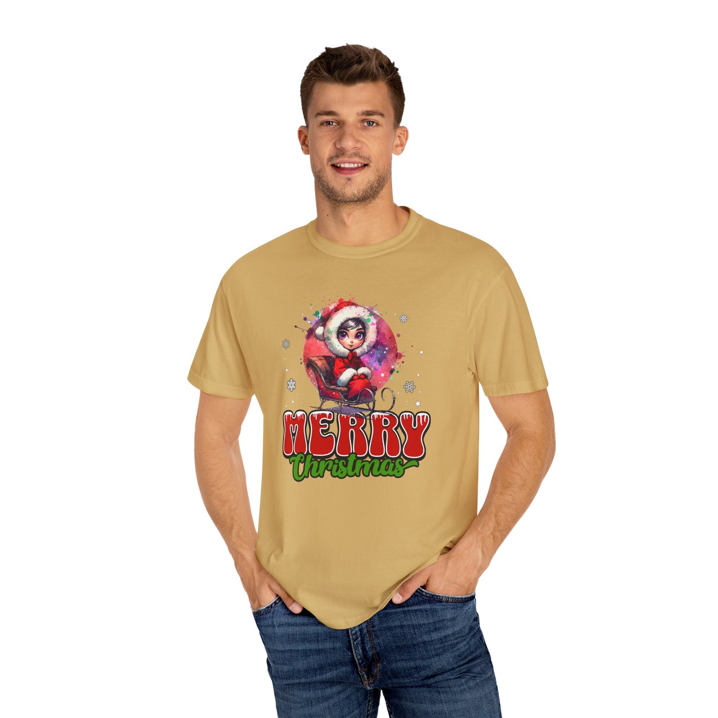 Merry Christmas Unisex Garment-Dyed T-Shirt