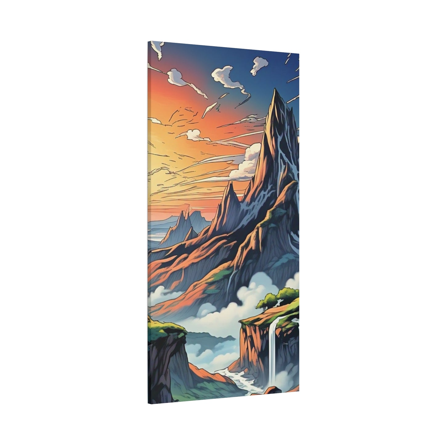 Stretched Canvas Art Print, Mountain Sunrise Landscape Decor, Wall Art for Home, Gift for Nature Lovers, Perfect for Living Room, [...]