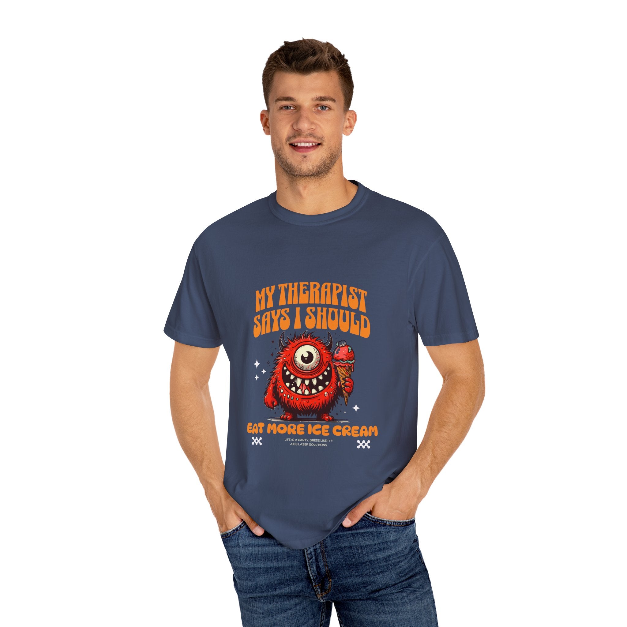 Funny Therapist T-Shirt, Unisex Humor Tee, Gift for Ice Cream Lovers, Casual Wear, Summer Fashion, Fun Gift Idea