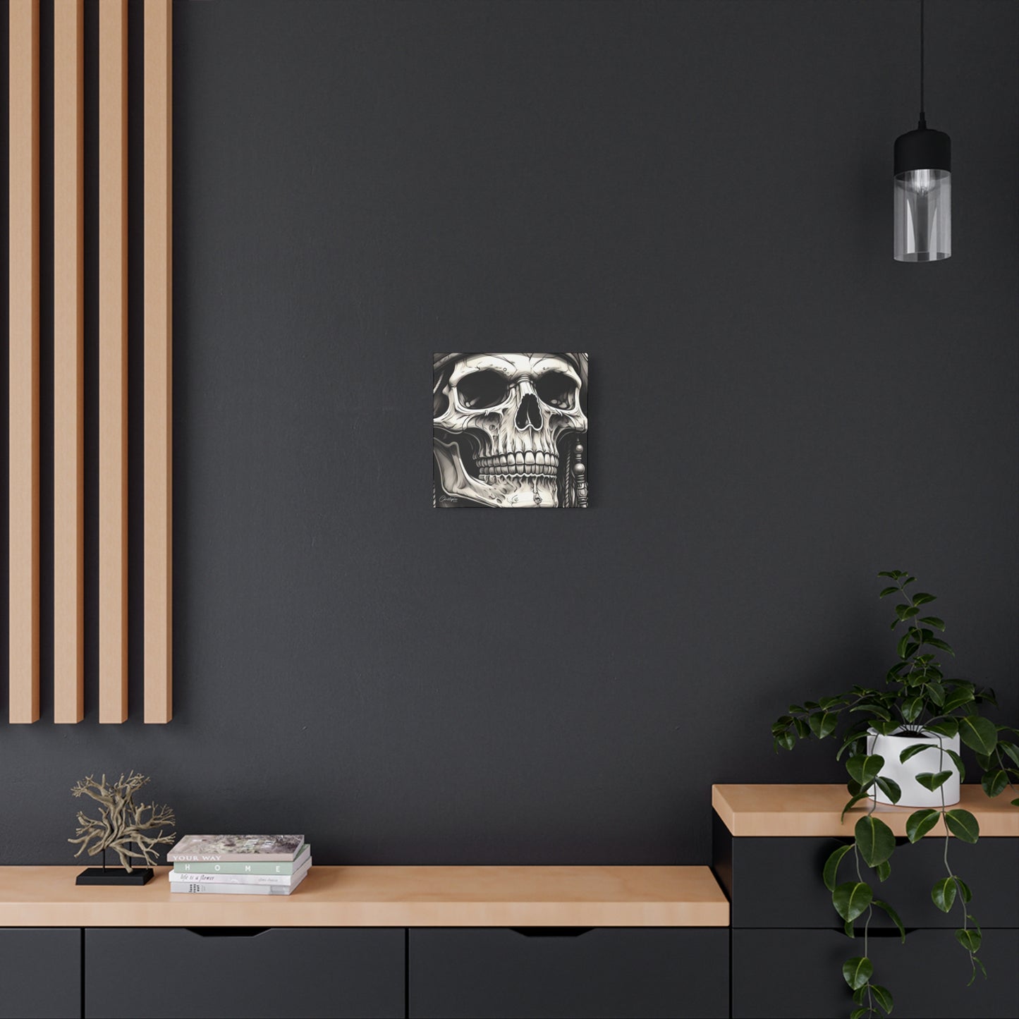 Pirate Skull Canvas Art - Edgy Gothic Decor, Wall Art for Halloween, Gothic Home Decor, Pirate Theme, Gift for Him