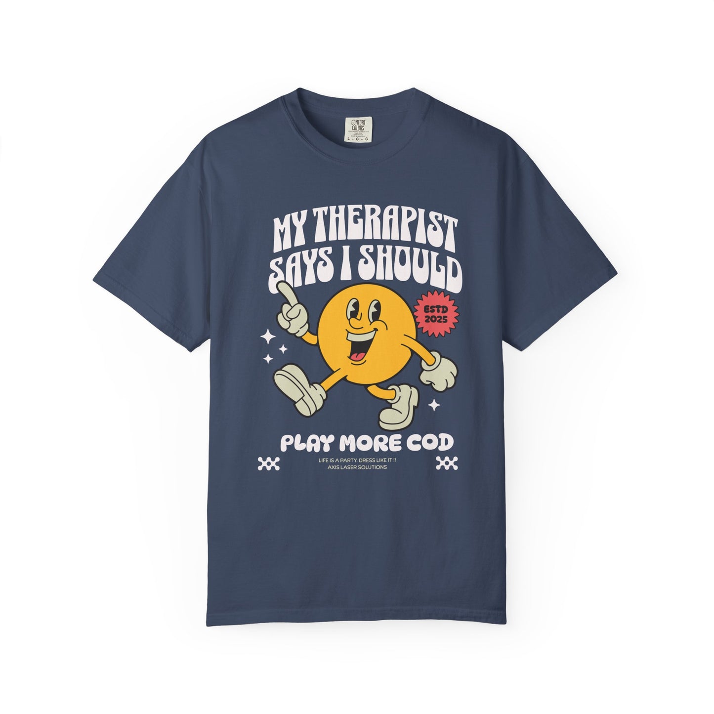 Play More COD T-Shirt, Unisex Garment-Dyed Tee, Gamer Gift, Fun Relaxed Style, Casual Brag Tee, Therapy Humor Shirt