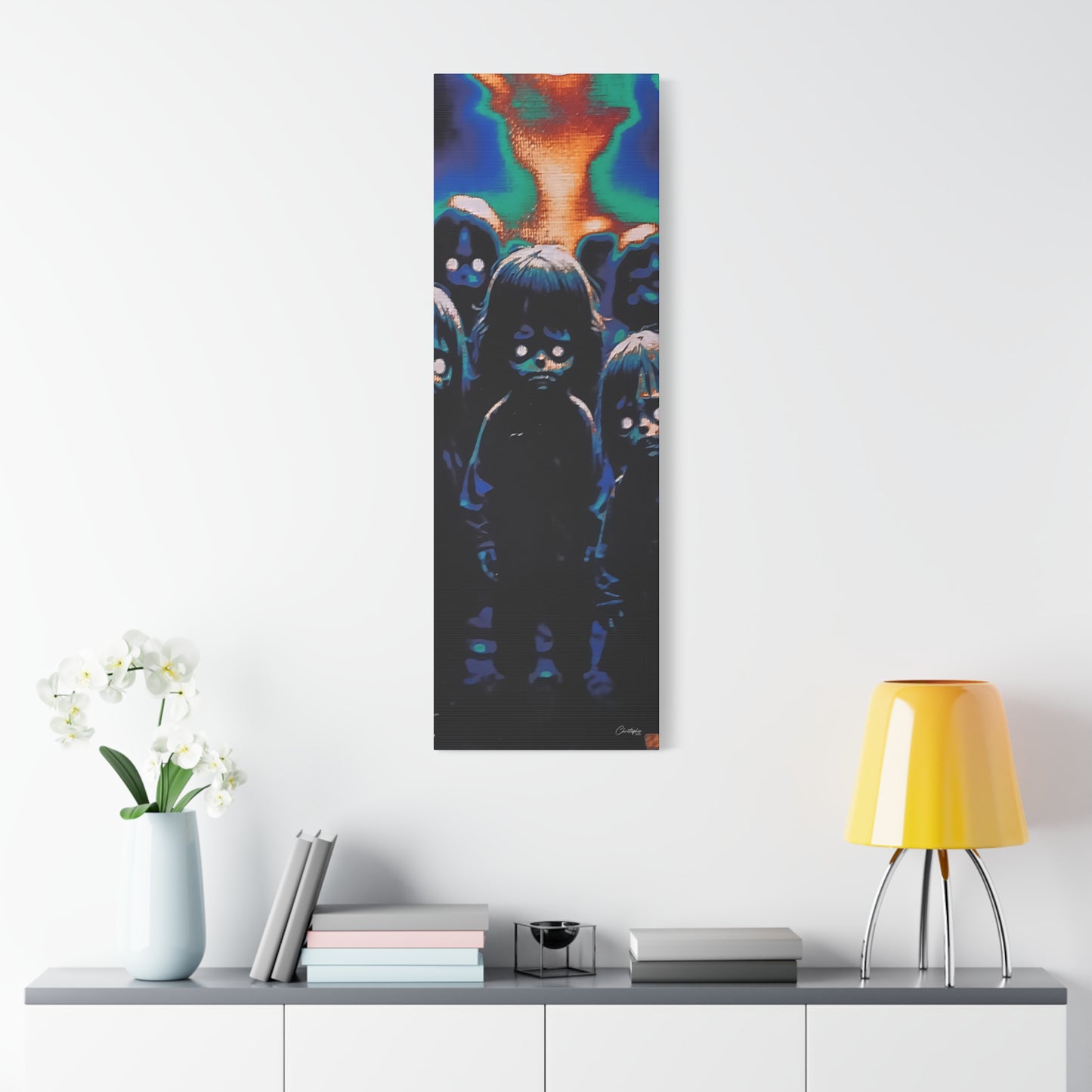 Original Laser Engraved Art, Full Wrapped Edges, Matte Canvas, Stretched, 1.25"