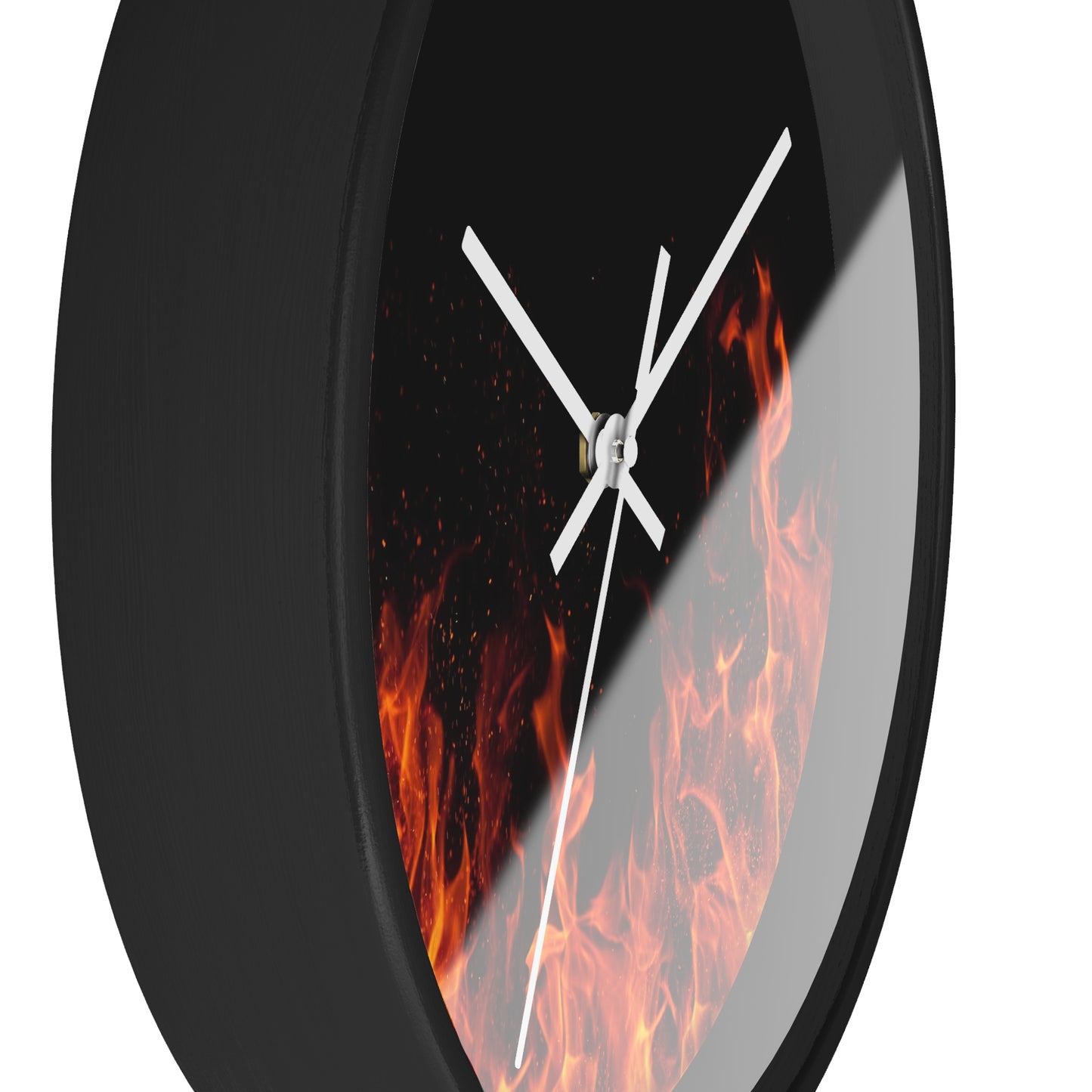 Fiery Flame Wall Clock | Home Decor, Gift for Him, Modern Art, Unique Timepiece, Burning Inspiration