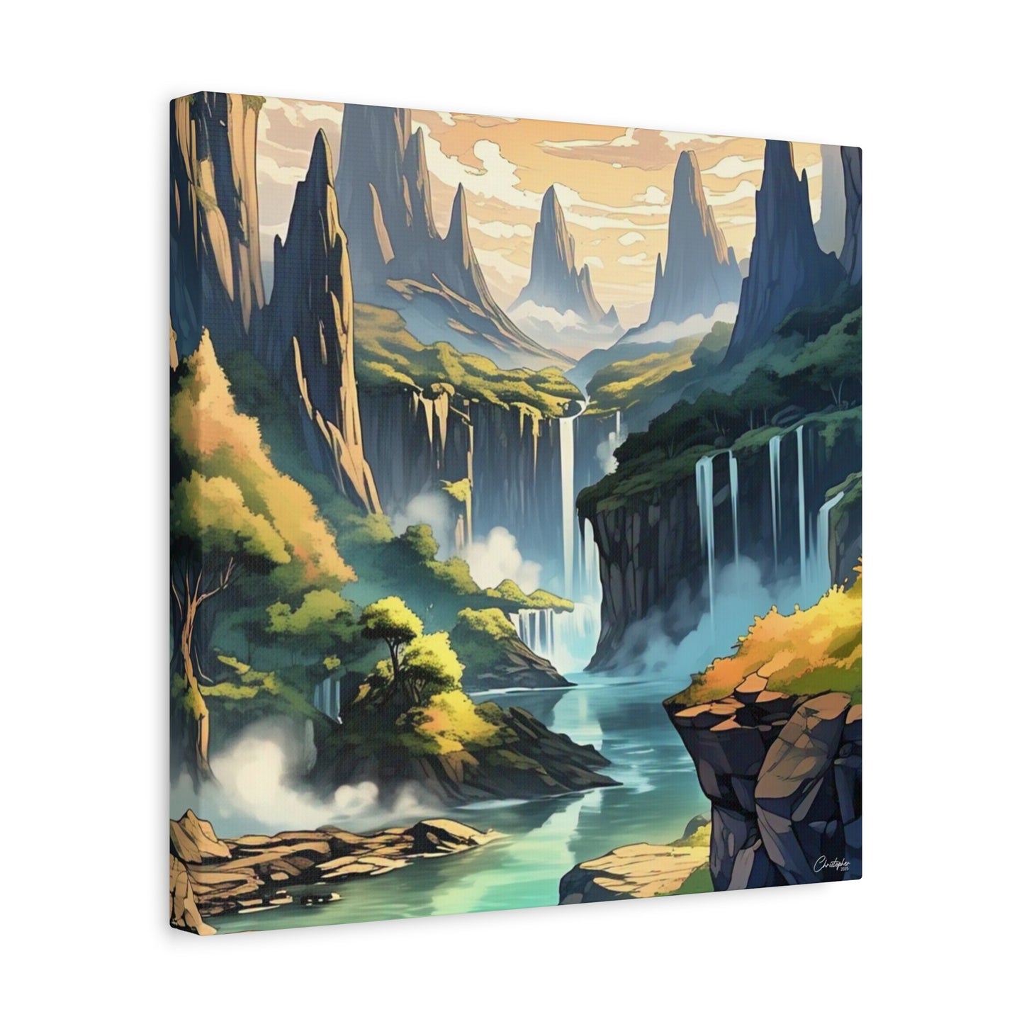 Serene Landscape Canvas Wall Art, Nature Home Decor, Tranquil Living Room Accent, Gift for Nature Lovers, Gallery Wall Piece