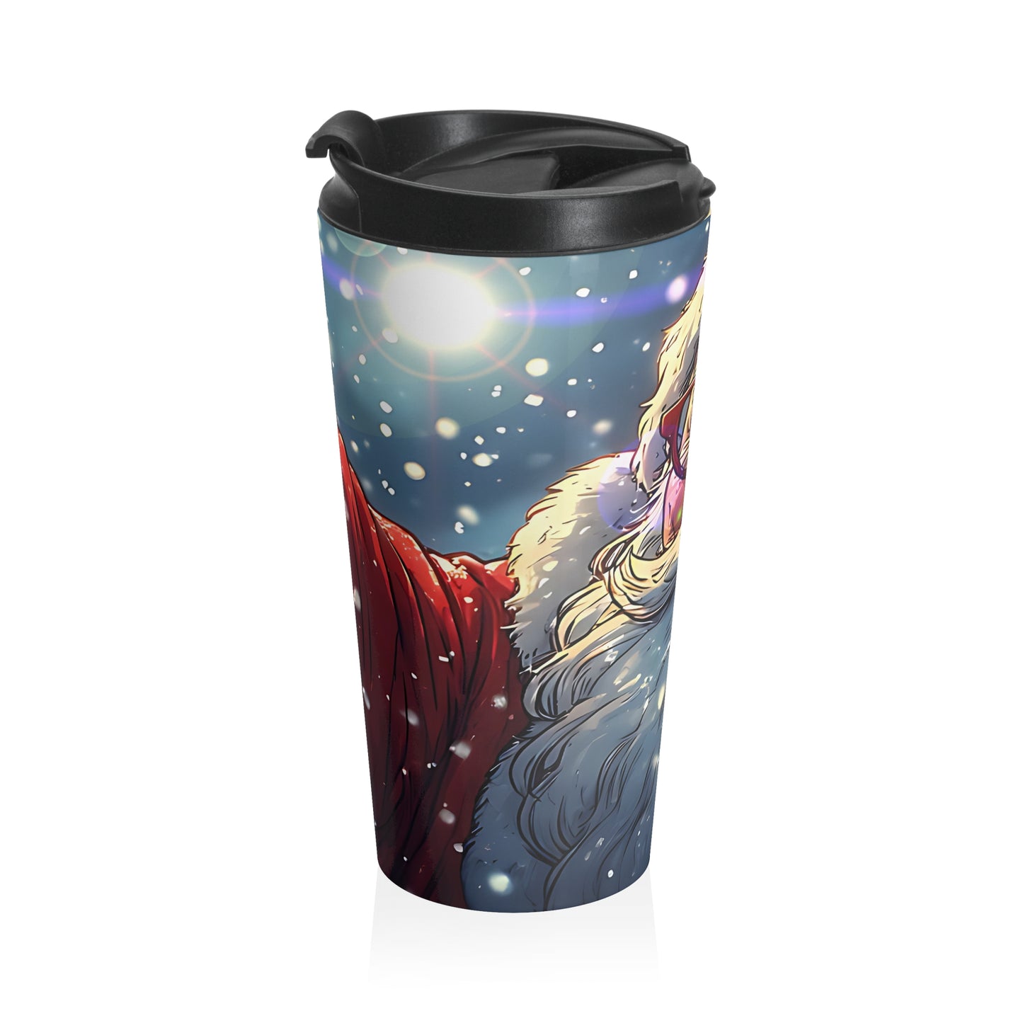 Festive Santa (christmas selfies)  Stainless Steel Travel Mug