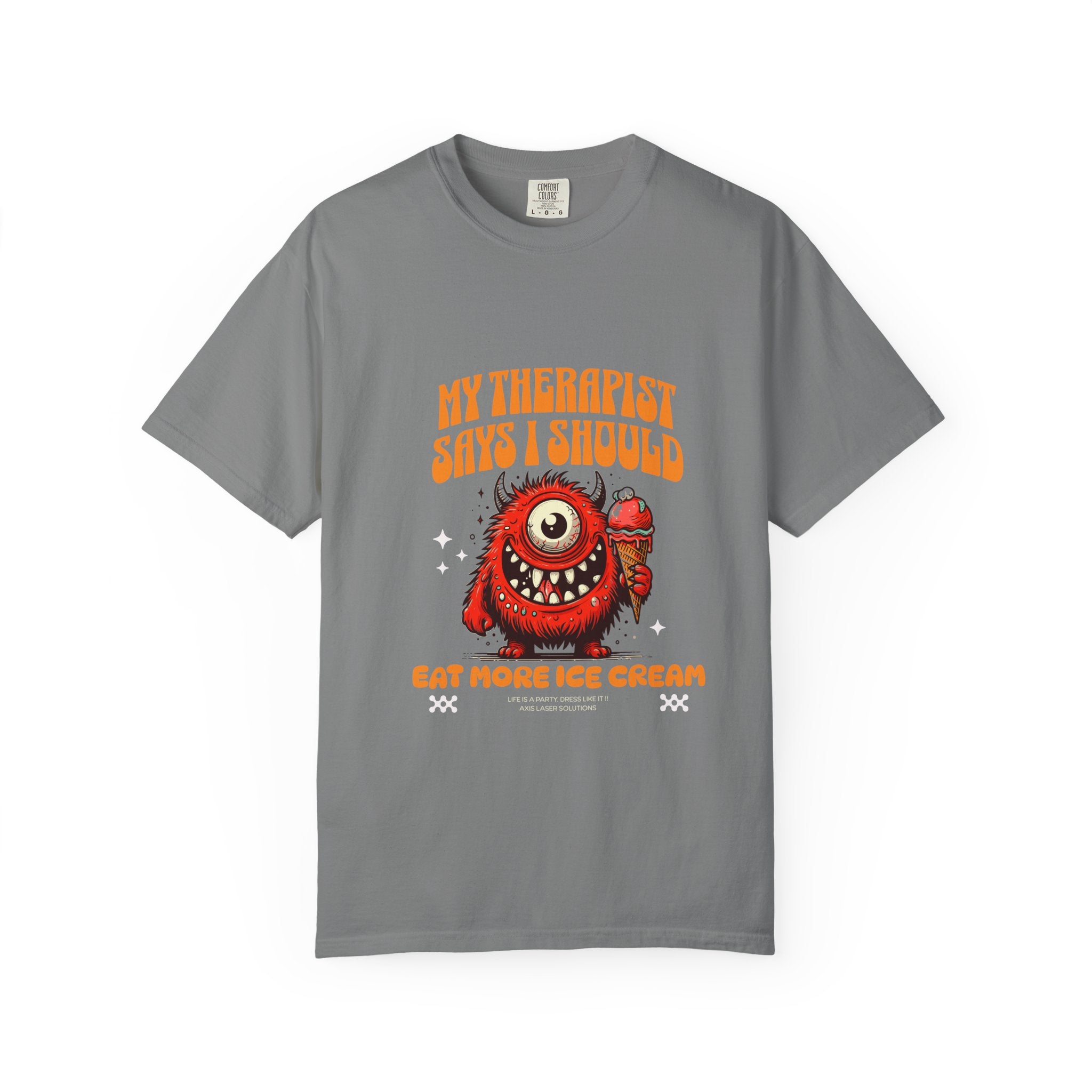 Funny Therapist T-Shirt, Unisex Humor Tee, Gift for Ice Cream Lovers, Casual Wear, Summer Fashion, Fun Gift Idea
