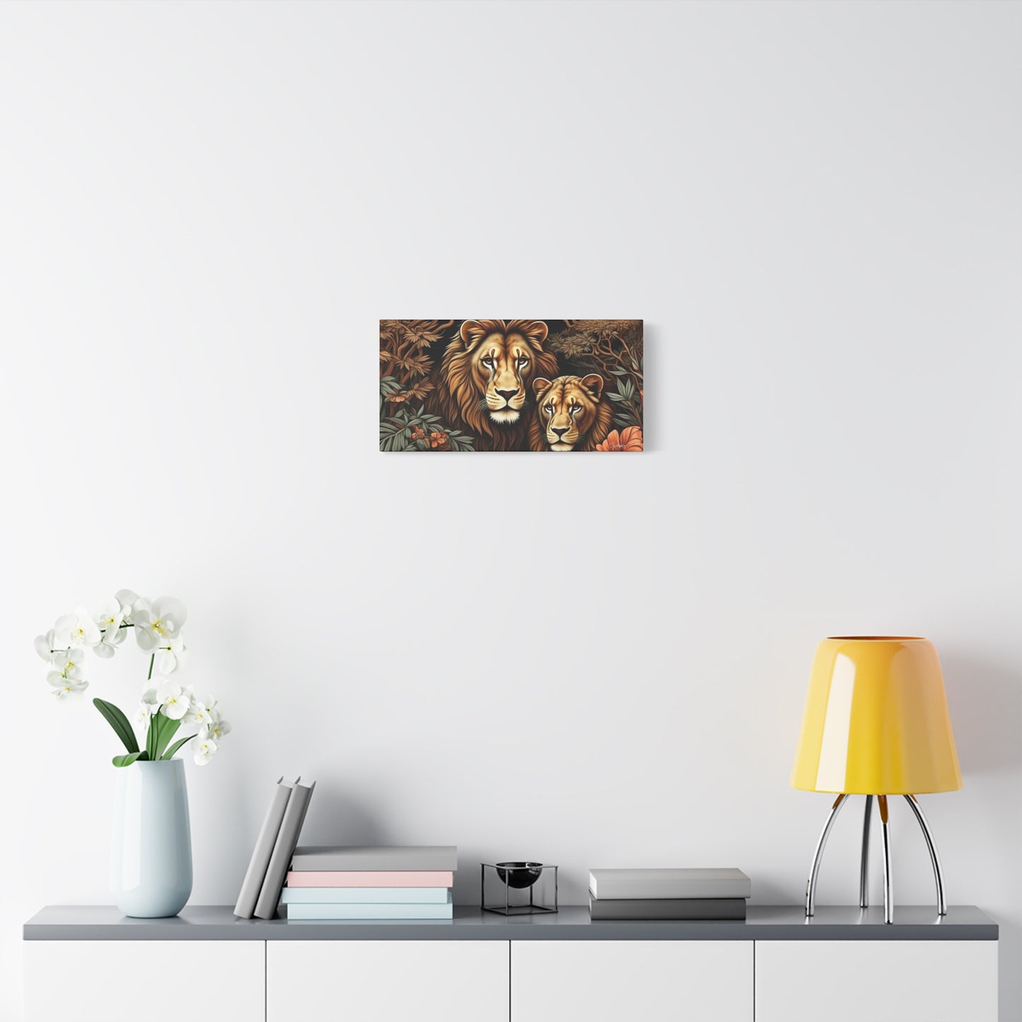 Majestic Lion Family Canvas Wall Art, Animal Lovers Decor, Wildlife Home Accent, Gift for Nature Enthusiasts, Meaningful Family Art