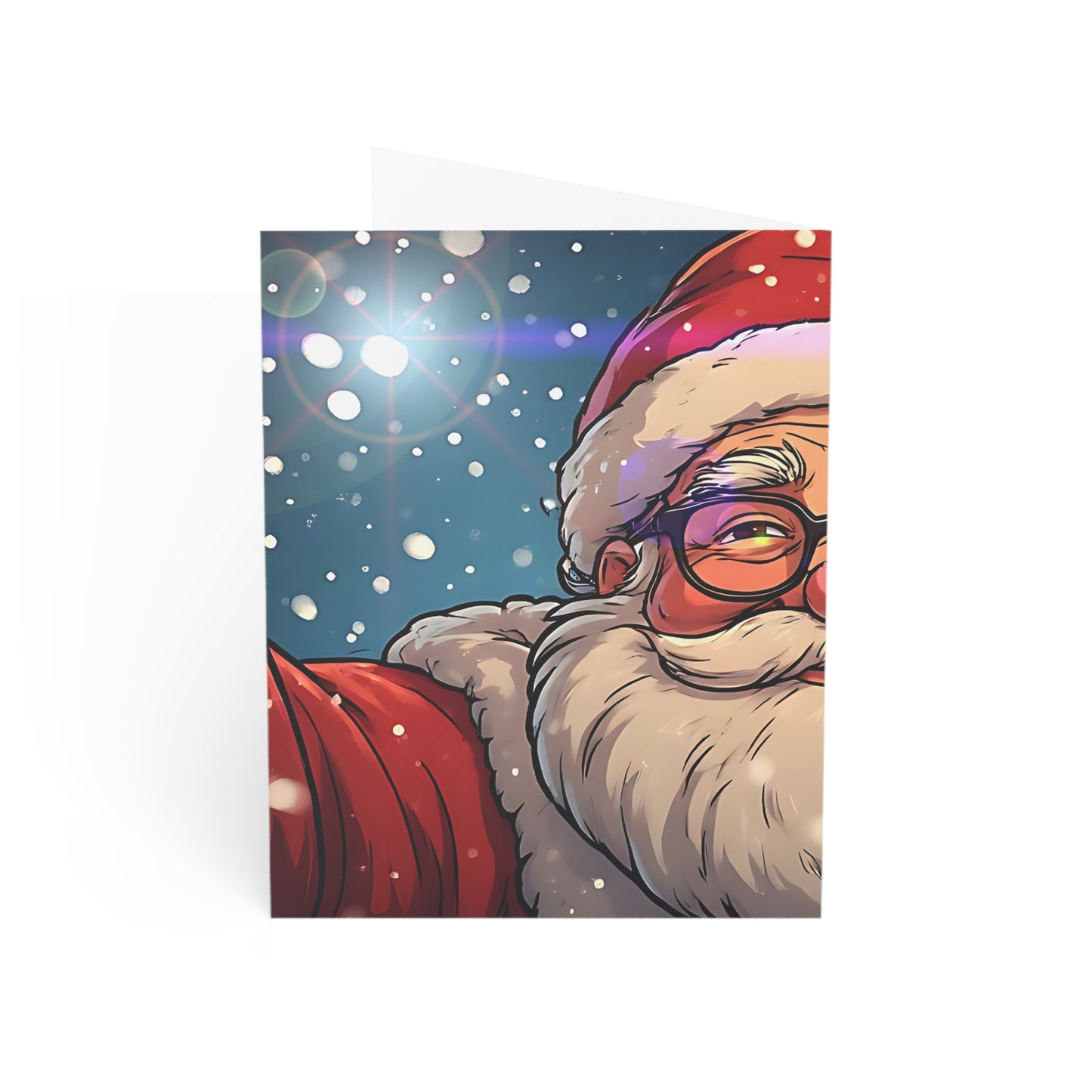Festive Santa (Christmas Selfies) Greeting Cards  made in Christmas Valley- 1, 10, 30, or 50 Pack
