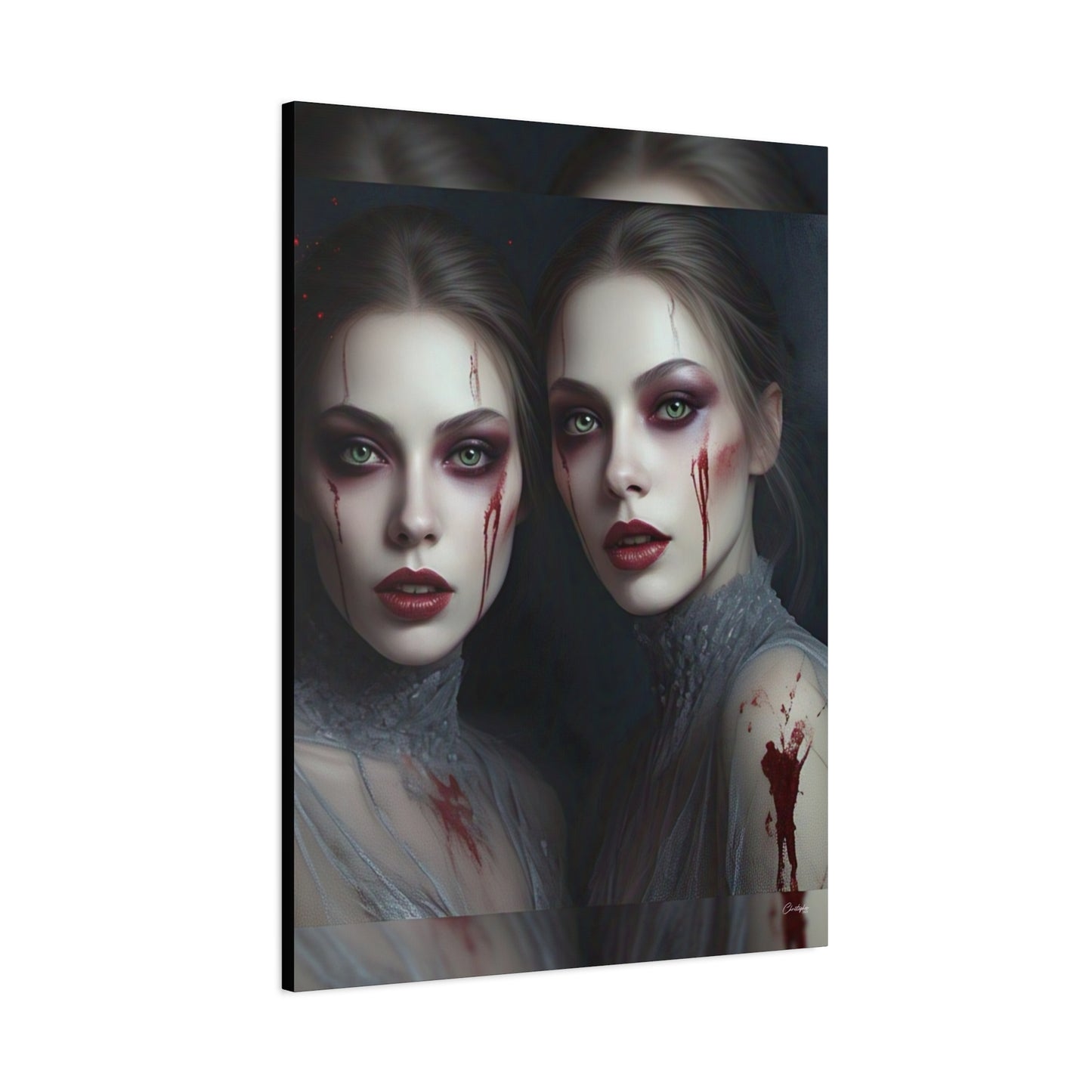 Spooky Art Canvas Print, Matte Canvas, Stretched Wall Decor, Gothic Home Decor, Halloween Art, Unique Gift