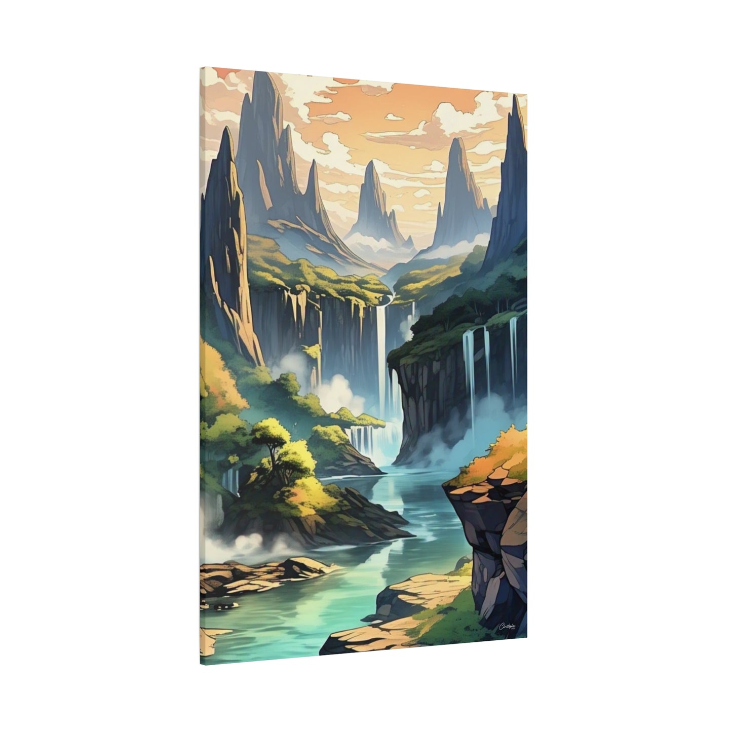 Serene Landscape Canvas Wall Art, Nature Home Decor, Tranquil Living Room Accent, Gift for Nature Lovers, Gallery Wall Piece