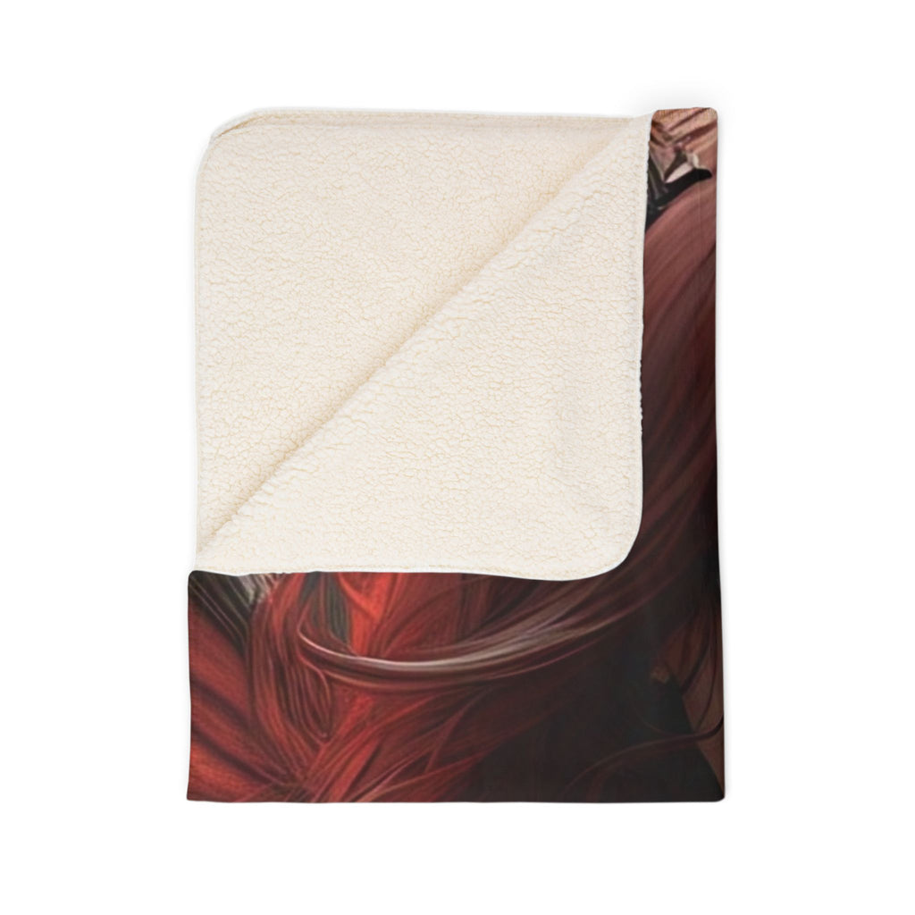 Enchanting Demoness Fleece Sherpa Blanket | Cozy Decor for Fantasy Lovers, Perfect Gift, Home Comfort, Halloween Vibes, Unique Art