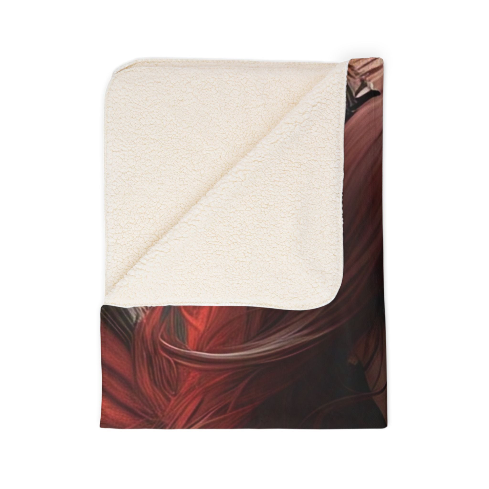 Enchanting Demoness Fleece Sherpa Blanket | Cozy Decor for Fantasy Lovers, Perfect Gift, Home Comfort, Halloween Vibes, Unique Art
