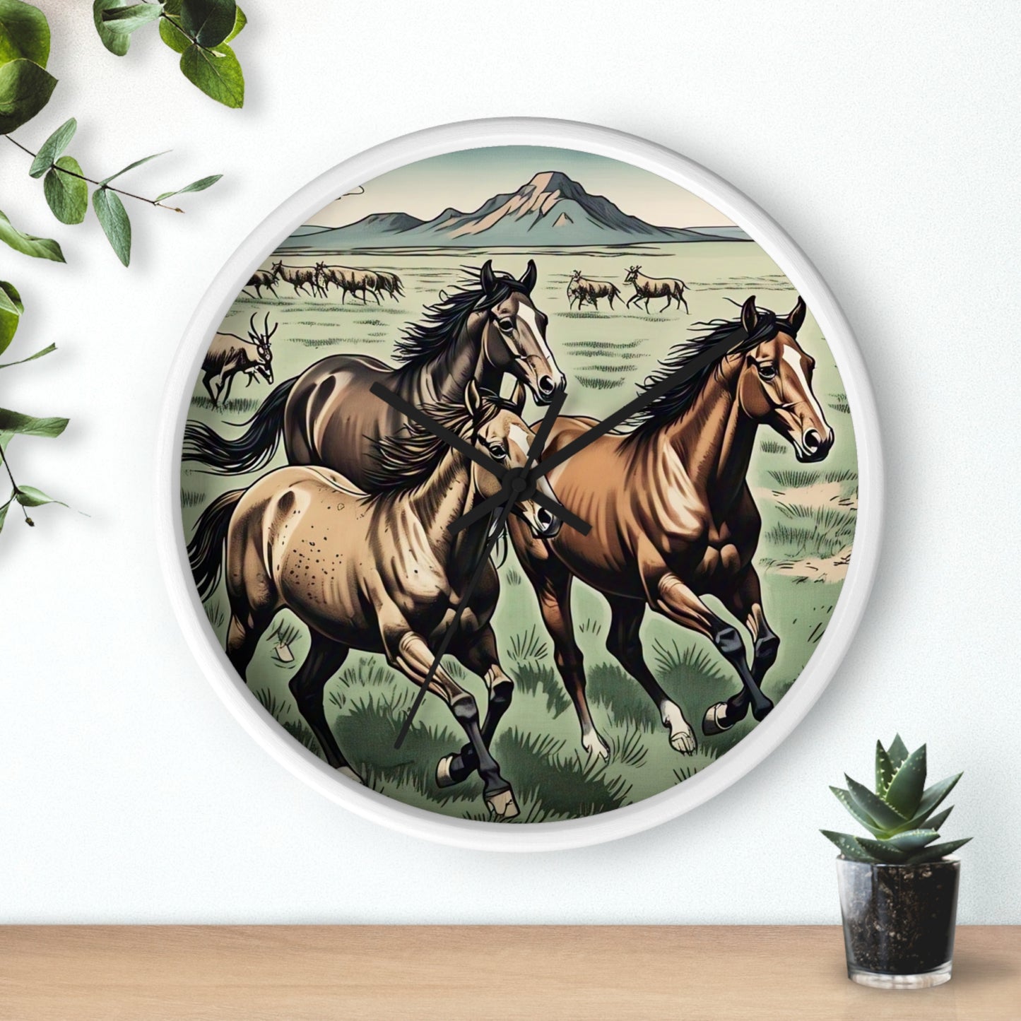 Rustic Horse Wall Clock - Equestrian Decor, Farmhouse Style, Gift for Horse Lovers, Country Home Decor, Western Wall Art