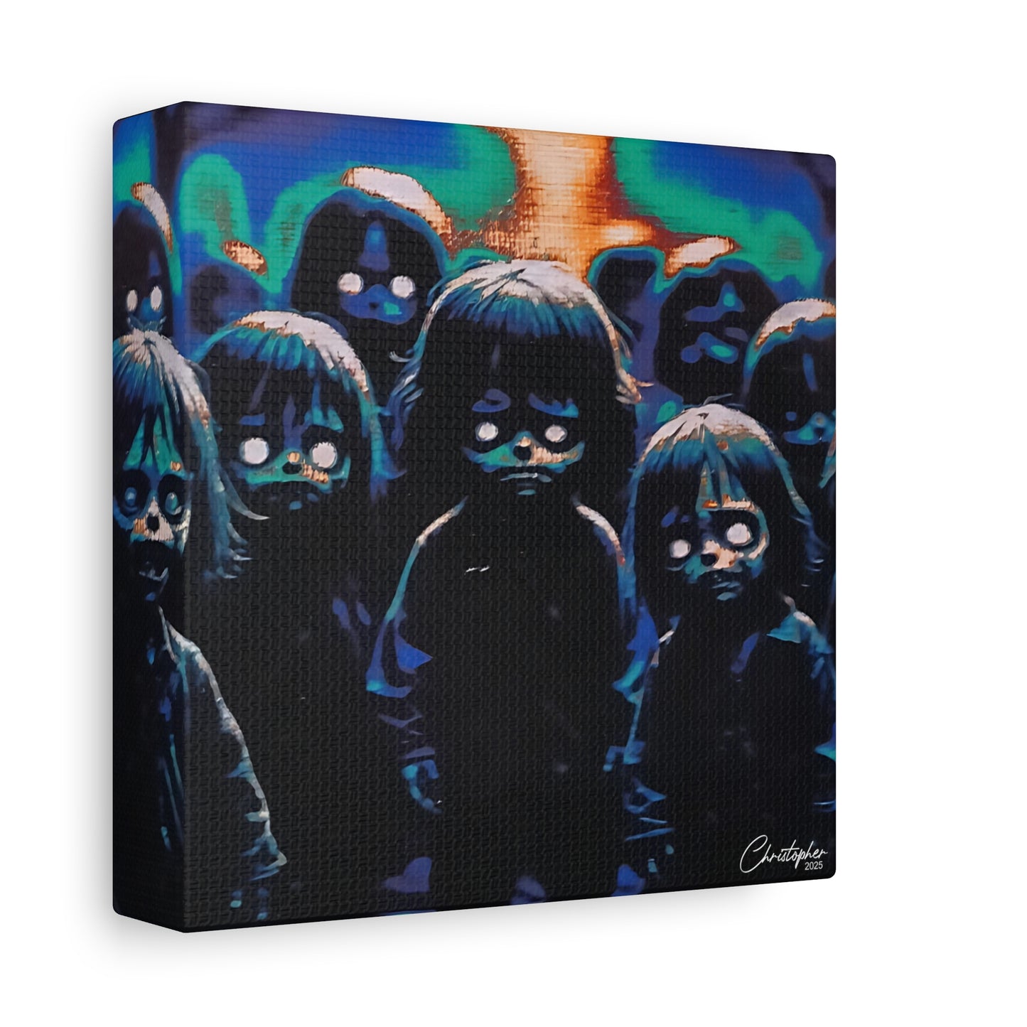 Original Laser Engraved Art, Full Wrapped Edges, Matte Canvas, Stretched, 1.25"