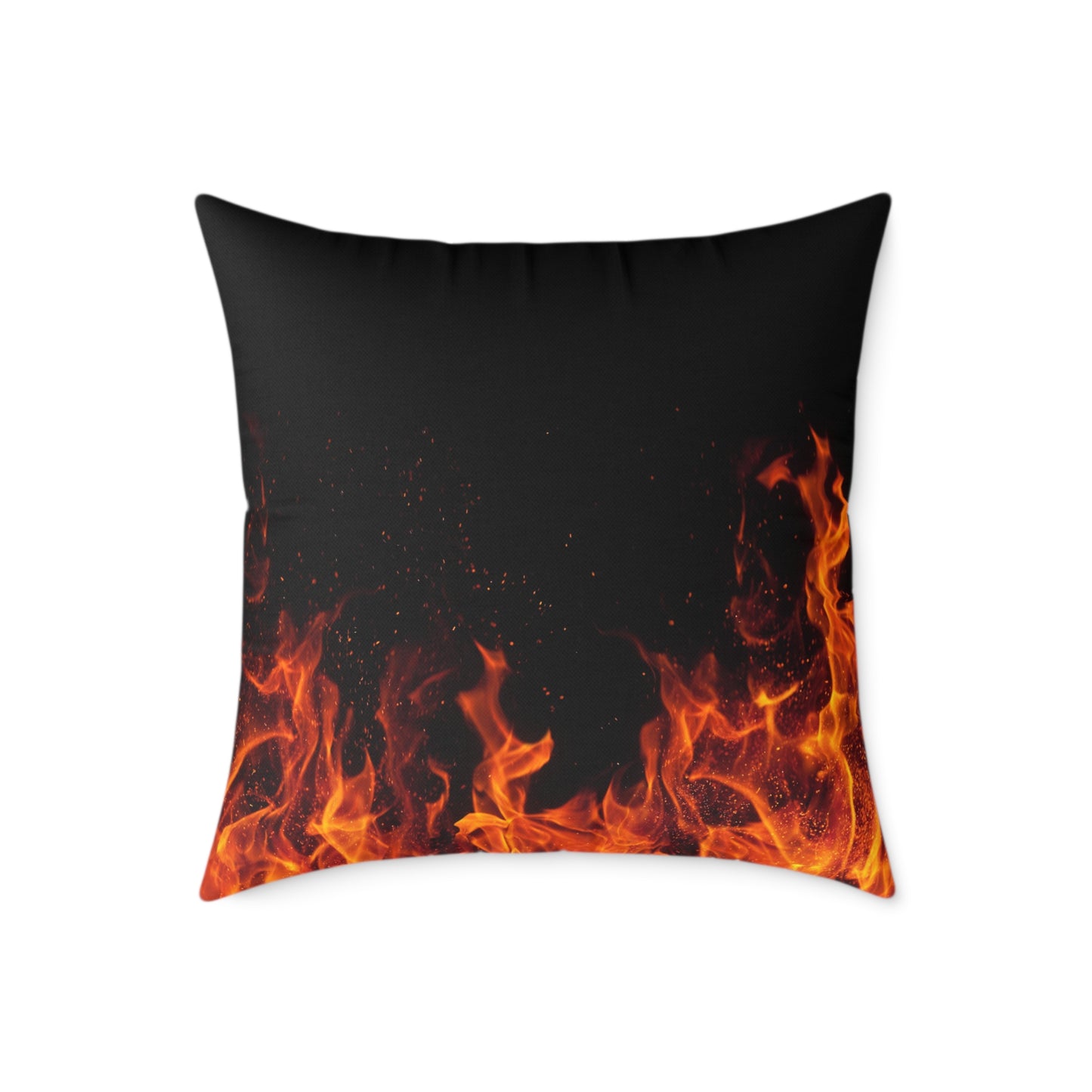 Fiery Flames Square Pillow, Decorative Throw Pillow, Cozy Living Room Accent, Unique Gift, Home Decor for Fire Lovers