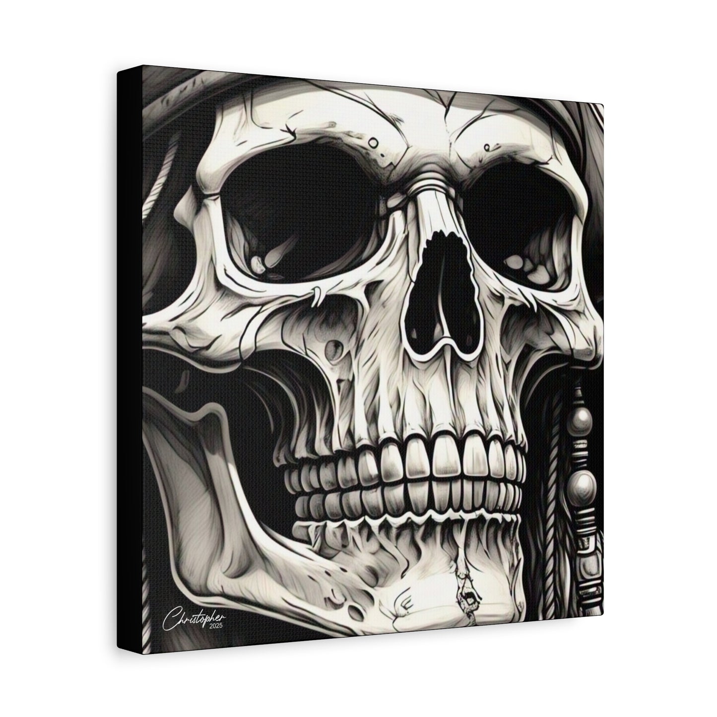Pirate Skull Canvas Art - Edgy Gothic Decor, Wall Art for Halloween, Gothic Home Decor, Pirate Theme, Gift for Him