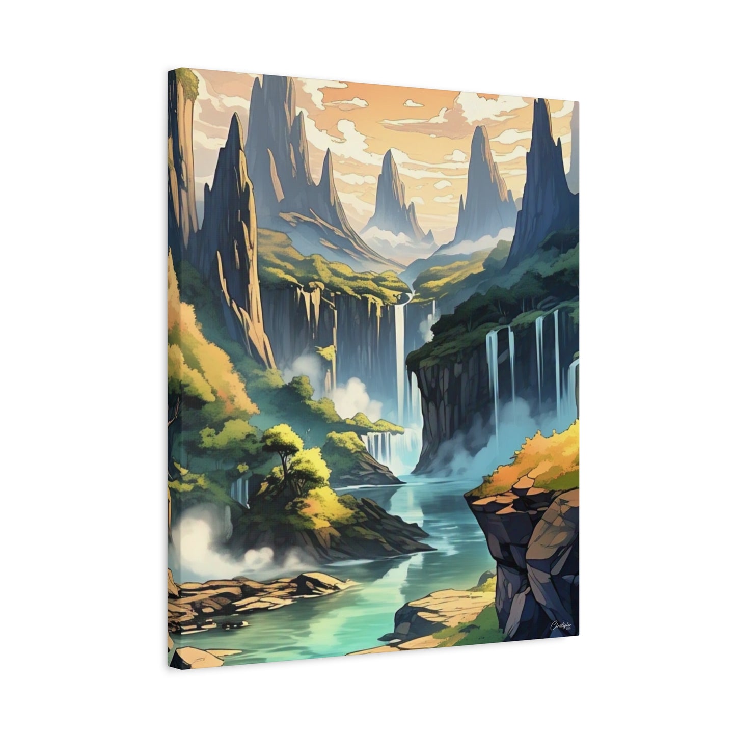 Serene Landscape Canvas Wall Art, Nature Home Decor, Tranquil Living Room Accent, Gift for Nature Lovers, Gallery Wall Piece