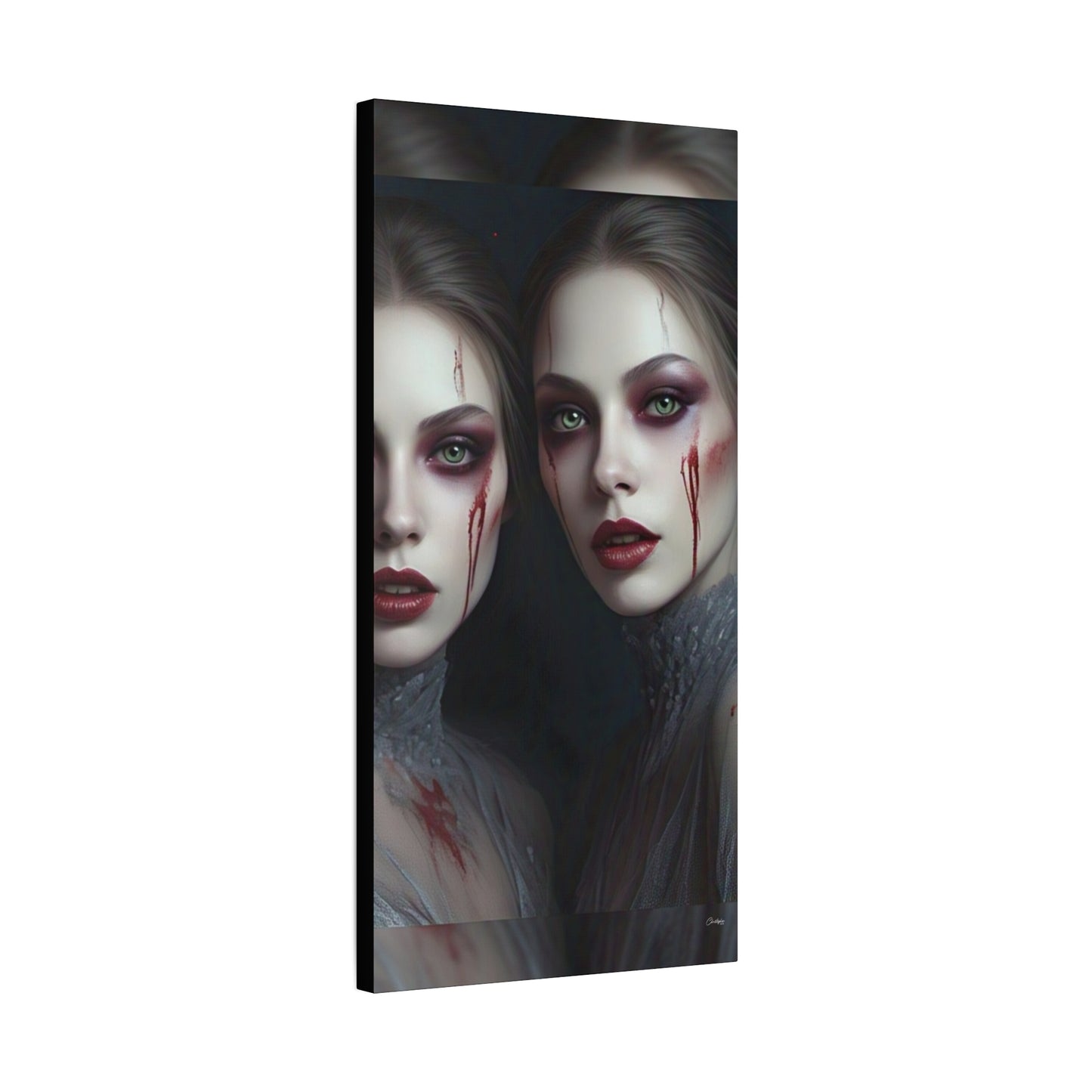 Spooky Art Canvas Print, Matte Canvas, Stretched Wall Decor, Gothic Home Decor, Halloween Art, Unique Gift