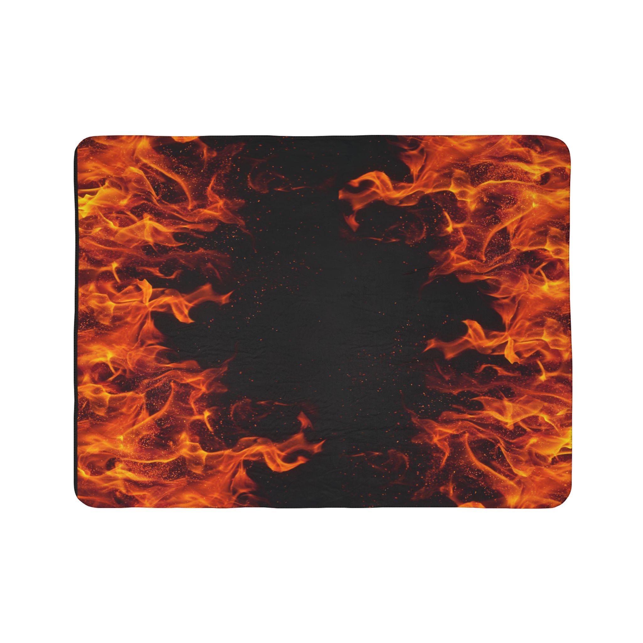 Cozy Flaming Fleece Sherpa Blanket, Perfect for Movie Nights, Camping, Home Decor, Gift for Him, Cozy Winter Accessory