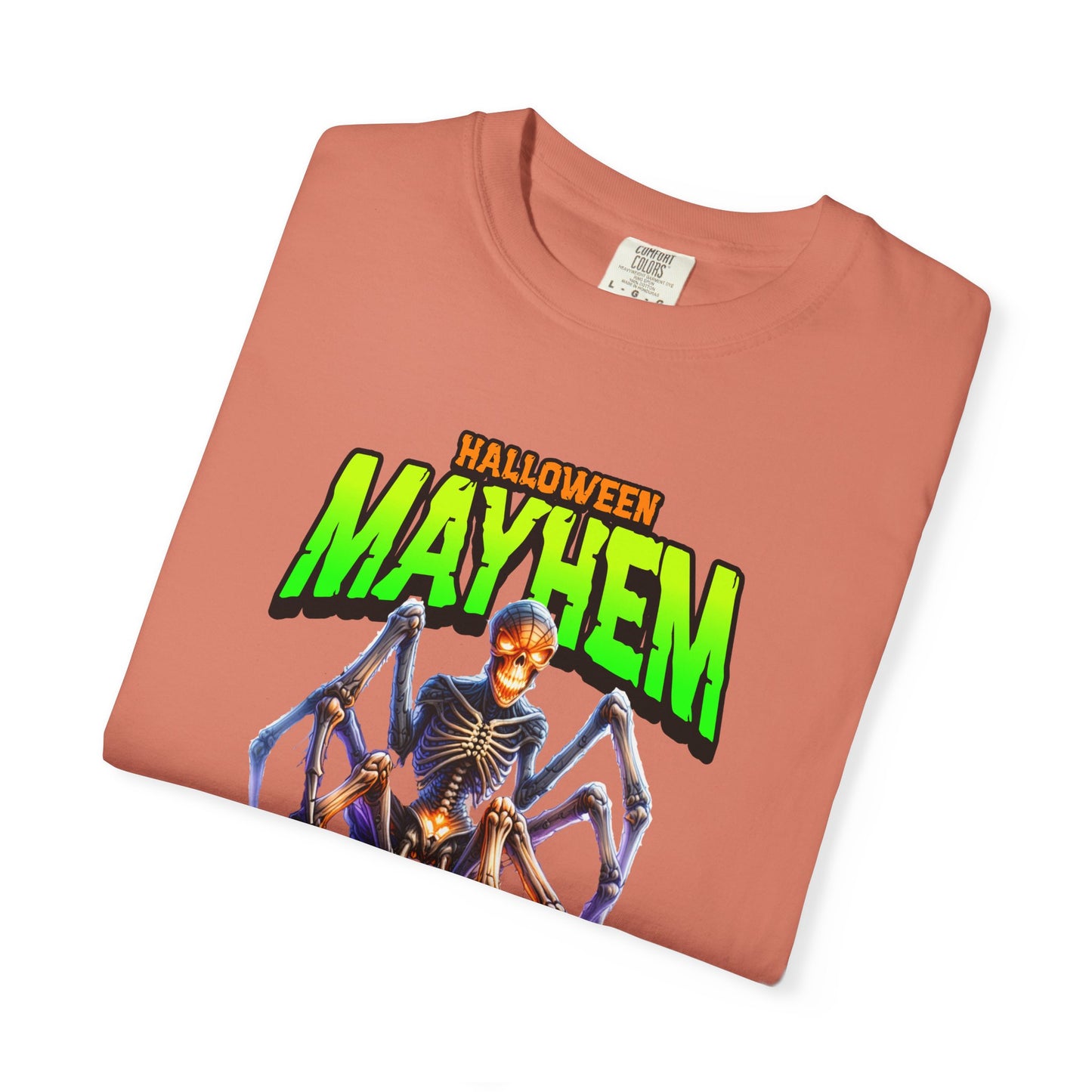 Halloween Mayhem Unisex T-Shirt, Spooky Tee for Men & Women, Perfect for Halloween Parties, Trick or Treat, Eerie Vibes, Unique Costume