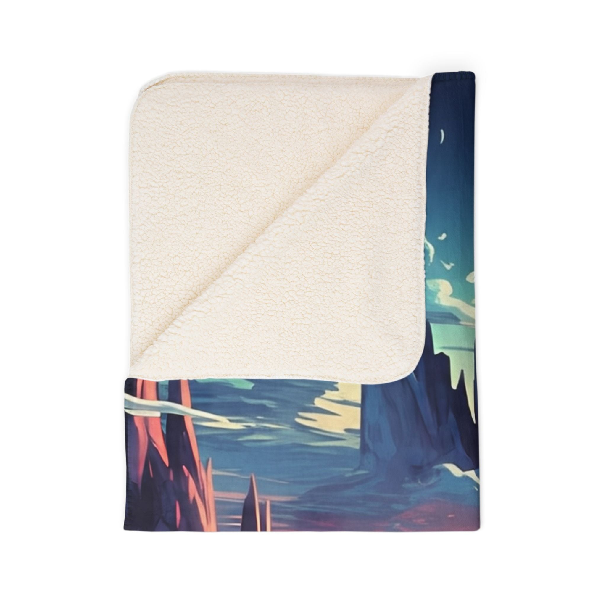 Cosmic Fleece Sherpa Blanket - Cozy Space Blanket for Starry Nights, Perfect for Gifts, Home Decor, and Adventure Lovers