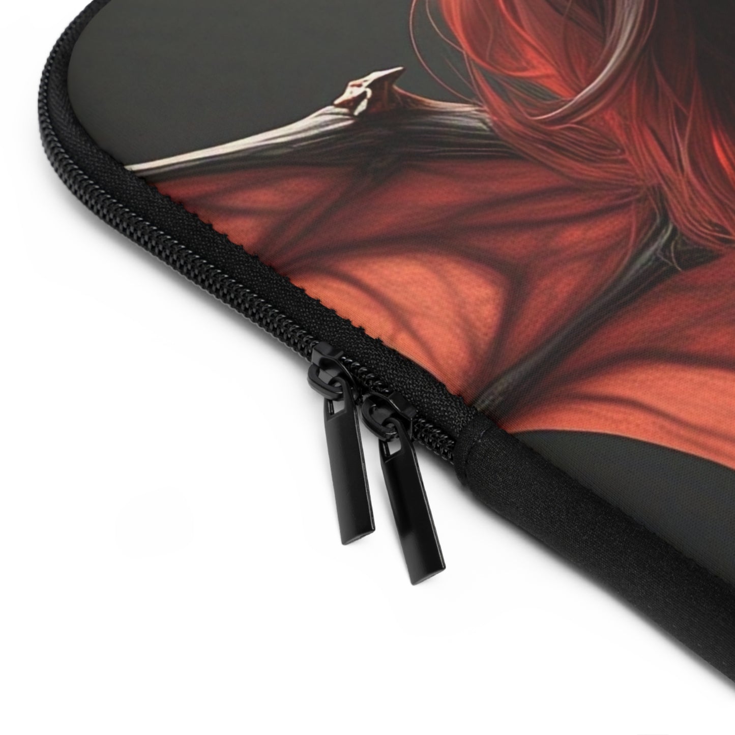 Gothic Fantasy Laptop Sleeve, Devil Girl Design, Stylish Tech Accessory, Gift for Gamers, Unique Computer Case, Occult Aesthetic