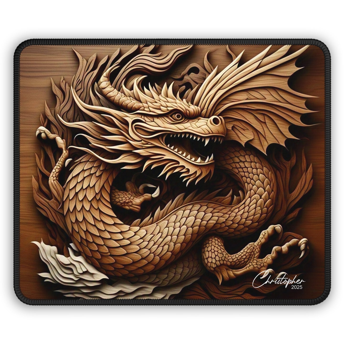 Dragon-Sculpted Gaming Mouse Pad, Gamer Desk Decor, PC Accessories, Gaming Gift, Dragon Art Mousepad