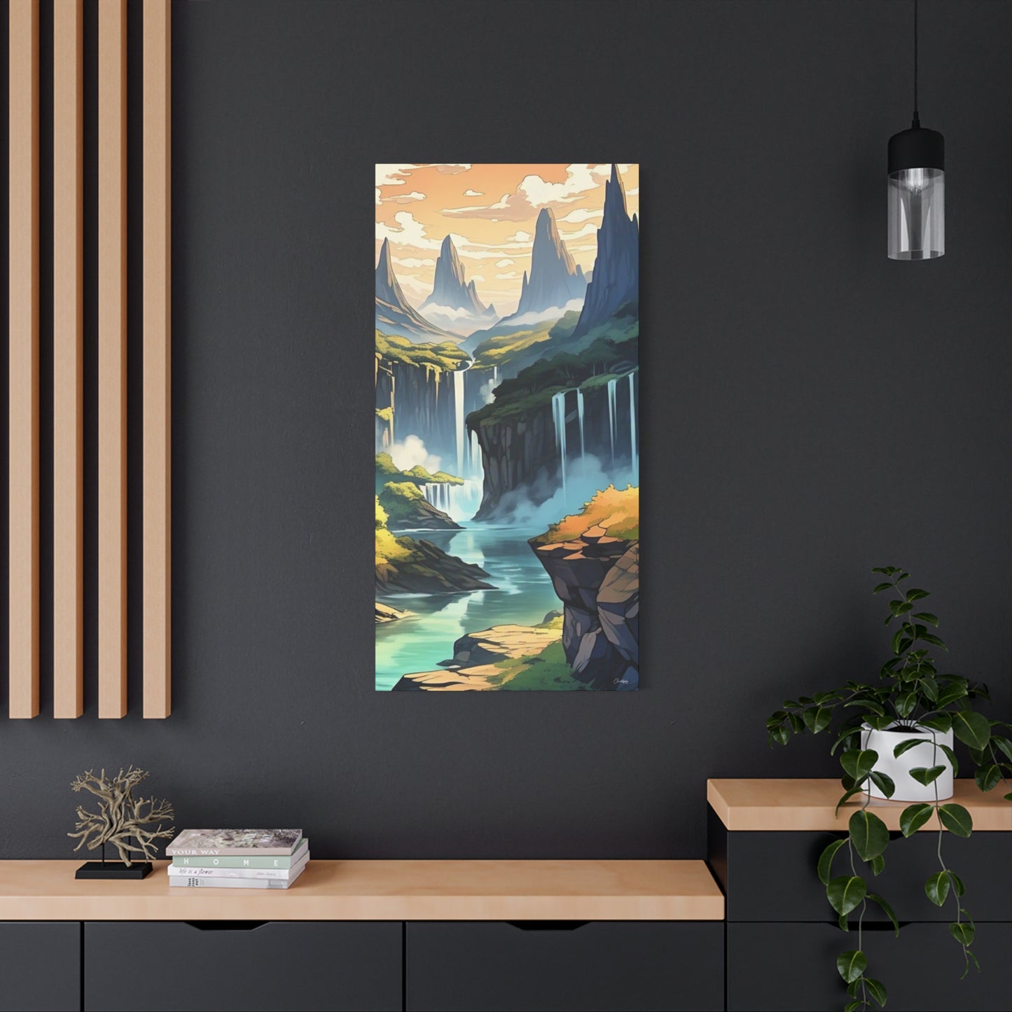 Serene Landscape Canvas Wall Art, Nature Home Decor, Tranquil Living Room Accent, Gift for Nature Lovers, Gallery Wall Piece