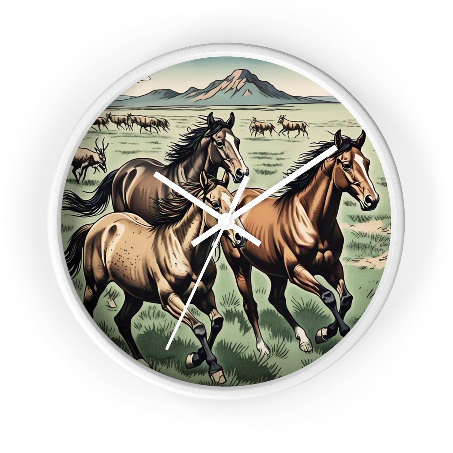 Rustic Horse Wall Clock - Equestrian Decor, Farmhouse Style, Gift for Horse Lovers, Country Home Decor, Western Wall Art