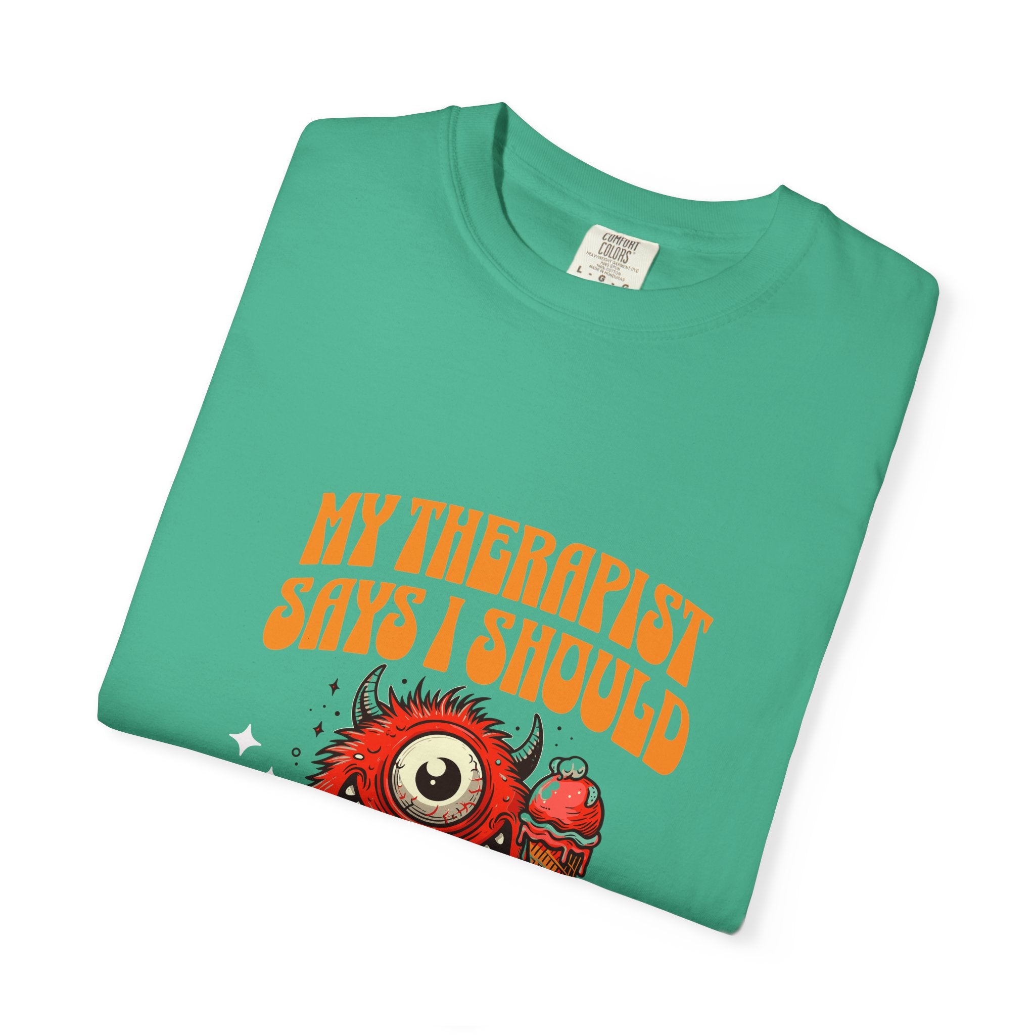 Funny Therapist T-Shirt, Unisex Humor Tee, Gift for Ice Cream Lovers, Casual Wear, Summer Fashion, Fun Gift Idea