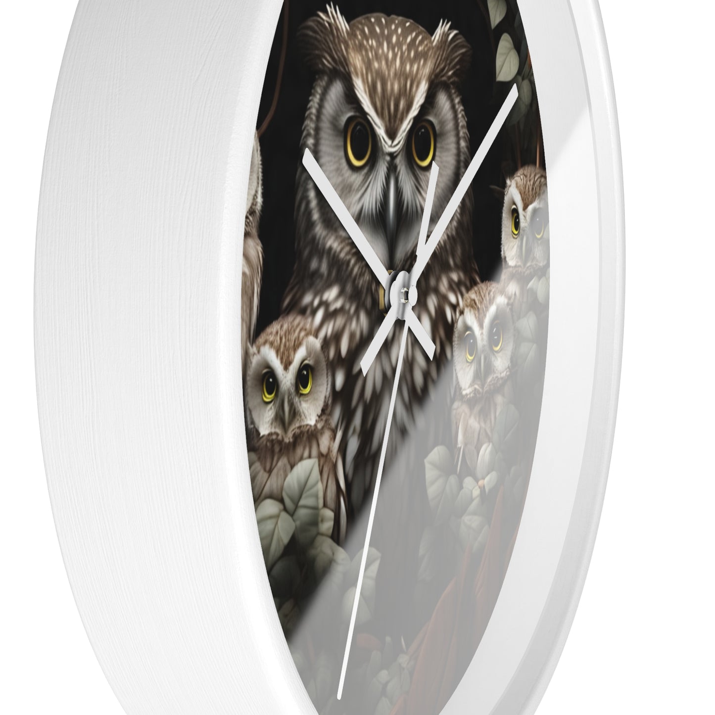 Charming Owl Family Wall Clock, Cute Owl Decor, Nature Lover Gift, Woodland Home Decor, Perfect for Kids Rooms or Bird Enthusiasts