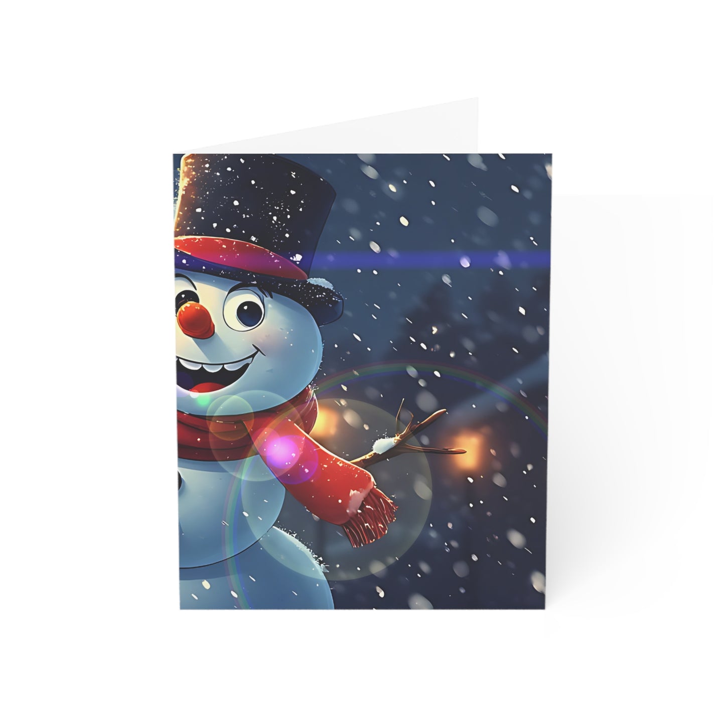 Festive Snowman (Christmas Selfies) Greeting Cards (1, 10, 30, 50pcs) - Whimsical Winter Celebrations