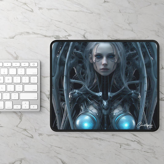 Futuristic Gaming Mouse Pad - Cyberpunk Design, Gamer Gift, Desk Accessories, Computer Mouse Mat, Sci-Fi Artwork