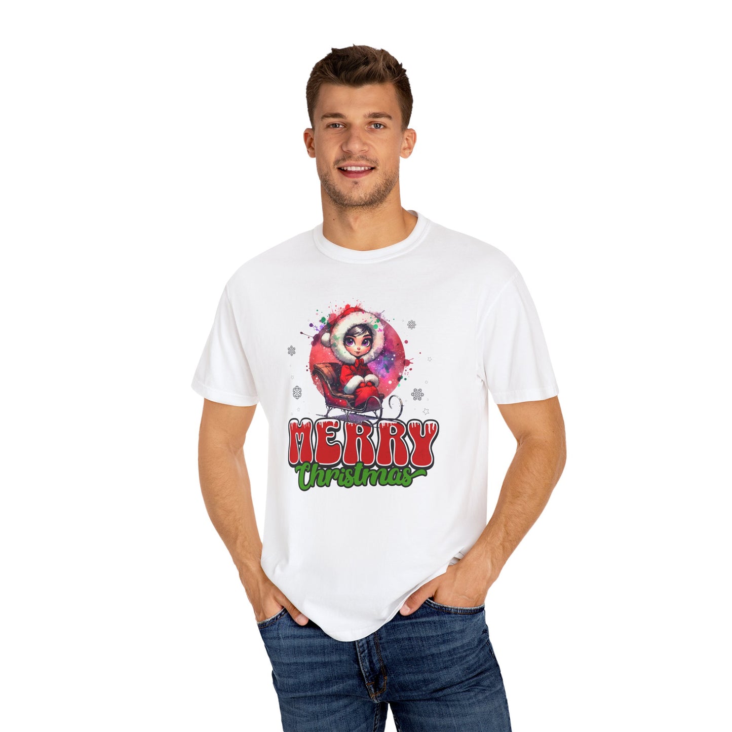 Merry Christmas Unisex Garment-Dyed T-Shirt