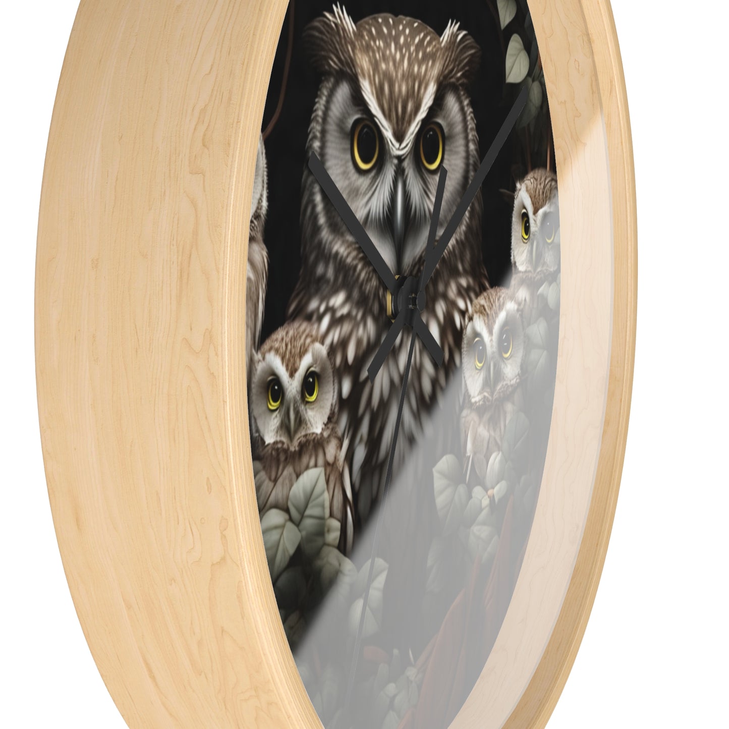 Charming Owl Family Wall Clock, Cute Owl Decor, Nature Lover Gift, Woodland Home Decor, Perfect for Kids Rooms or Bird Enthusiasts